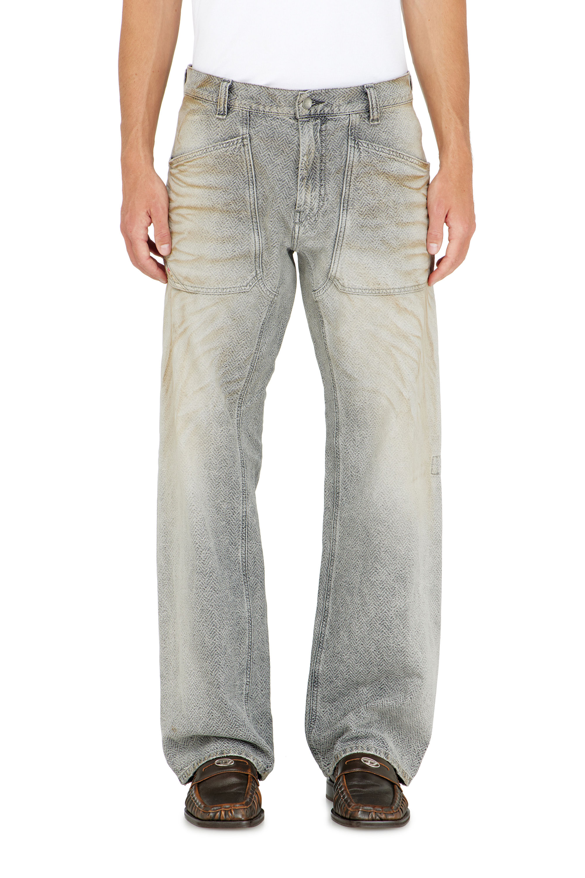 Diesel - Male's Relaxed Jeans D-Zeta 09Q11, グレー - 4