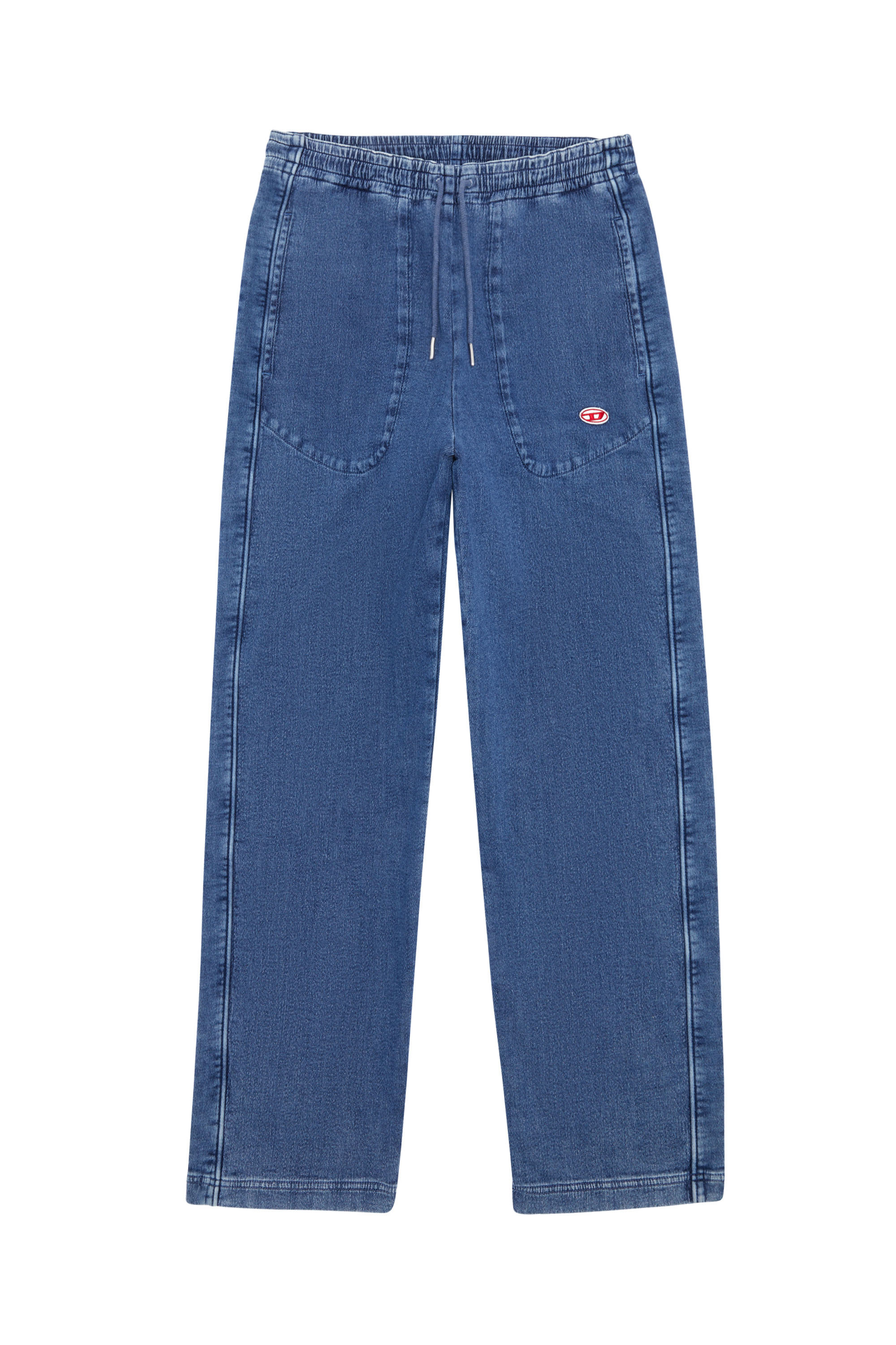 Diesel - Straight D-Martians Track Denim 09C99, ミディアムブルー - Image 6