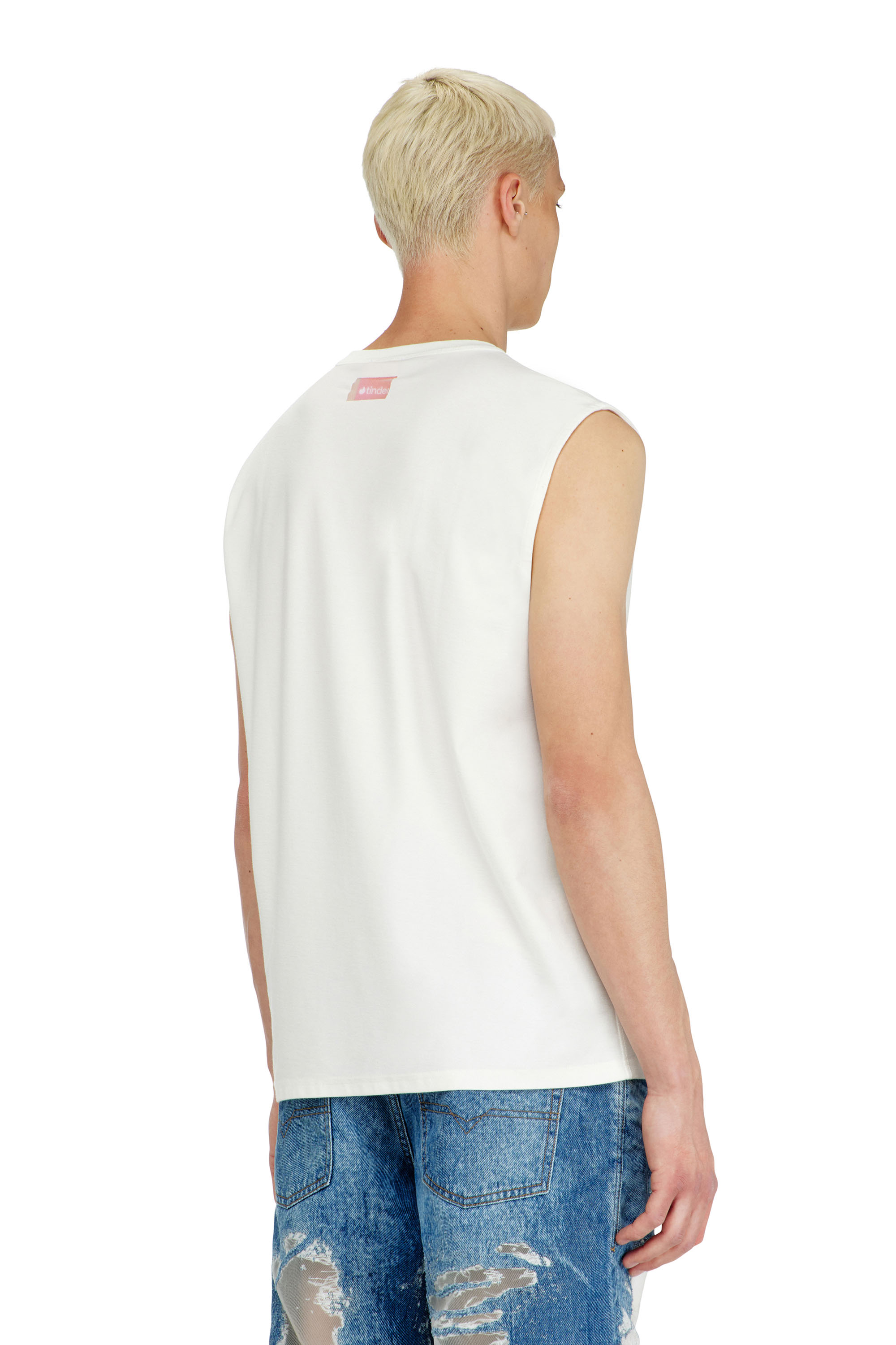 Diesel - PR-T-NORM-BISC-MATI-R, Unisex's Tank top with For Successful Loving logo in ホワイト - 4