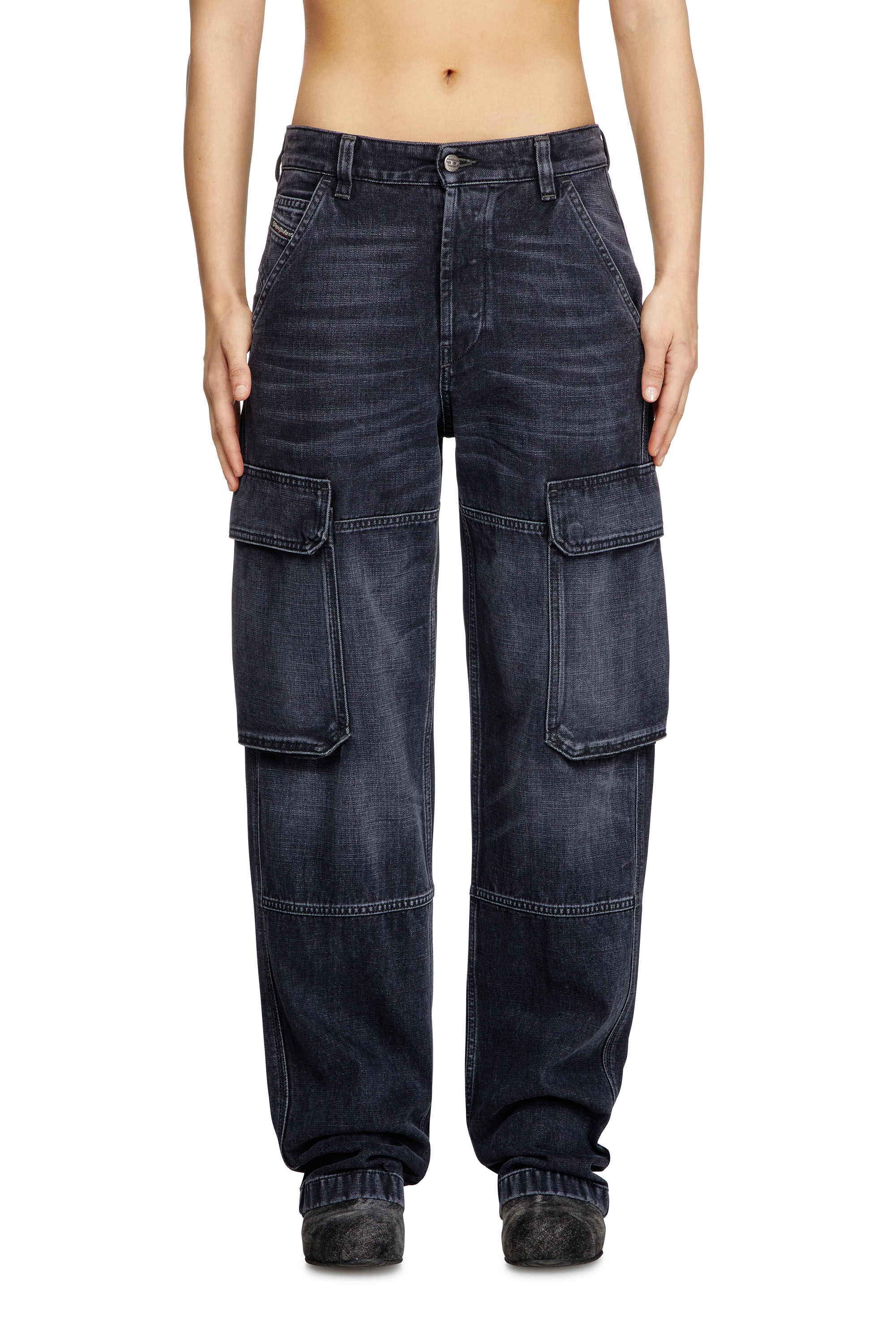 Diesel - Female's Regular Jeans D-Pot 007Z9, ブラック/ダークグレー - 1