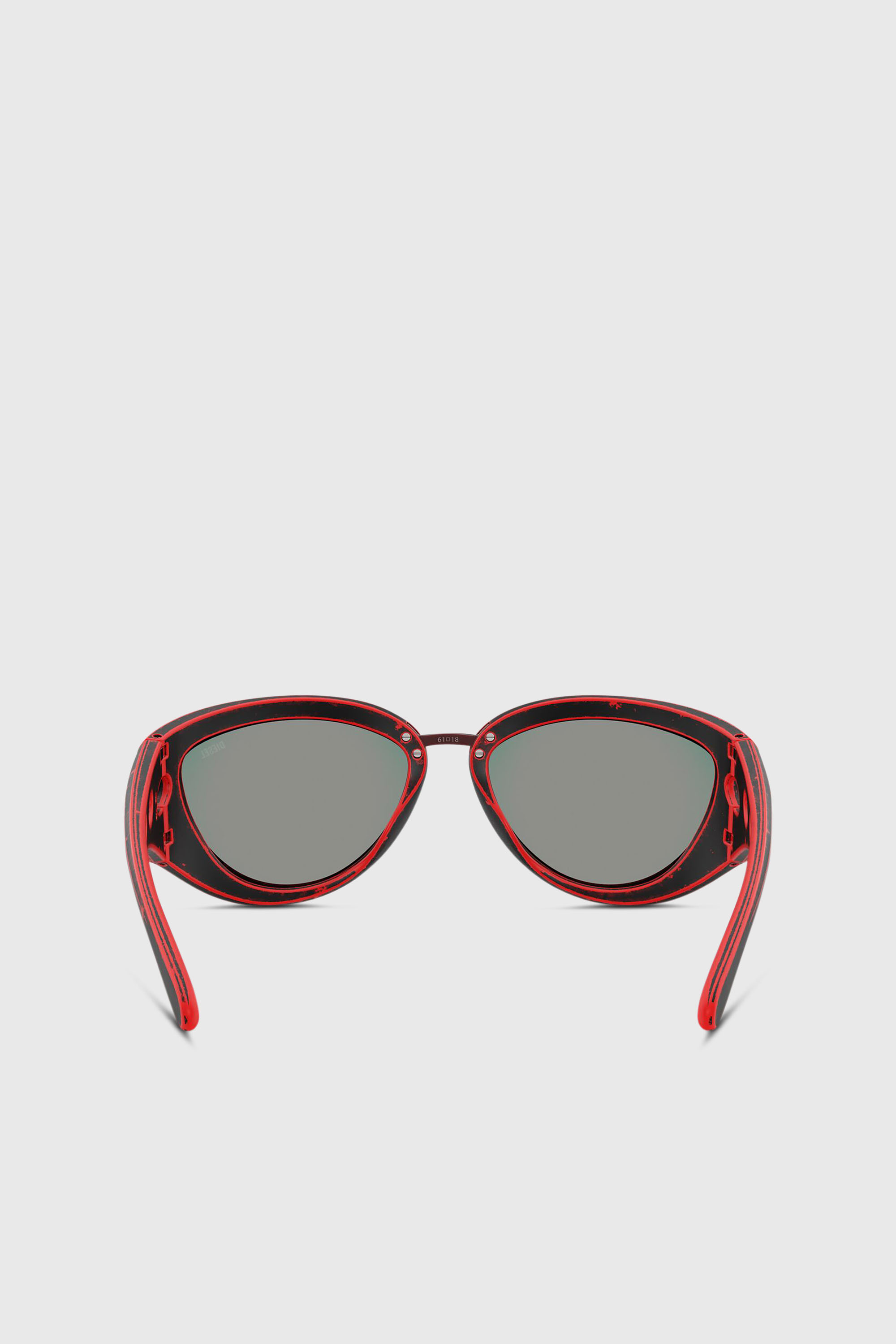 Diesel - 0DL3007U, Unisex's Cat-eye style sunglasses in レッド - 3