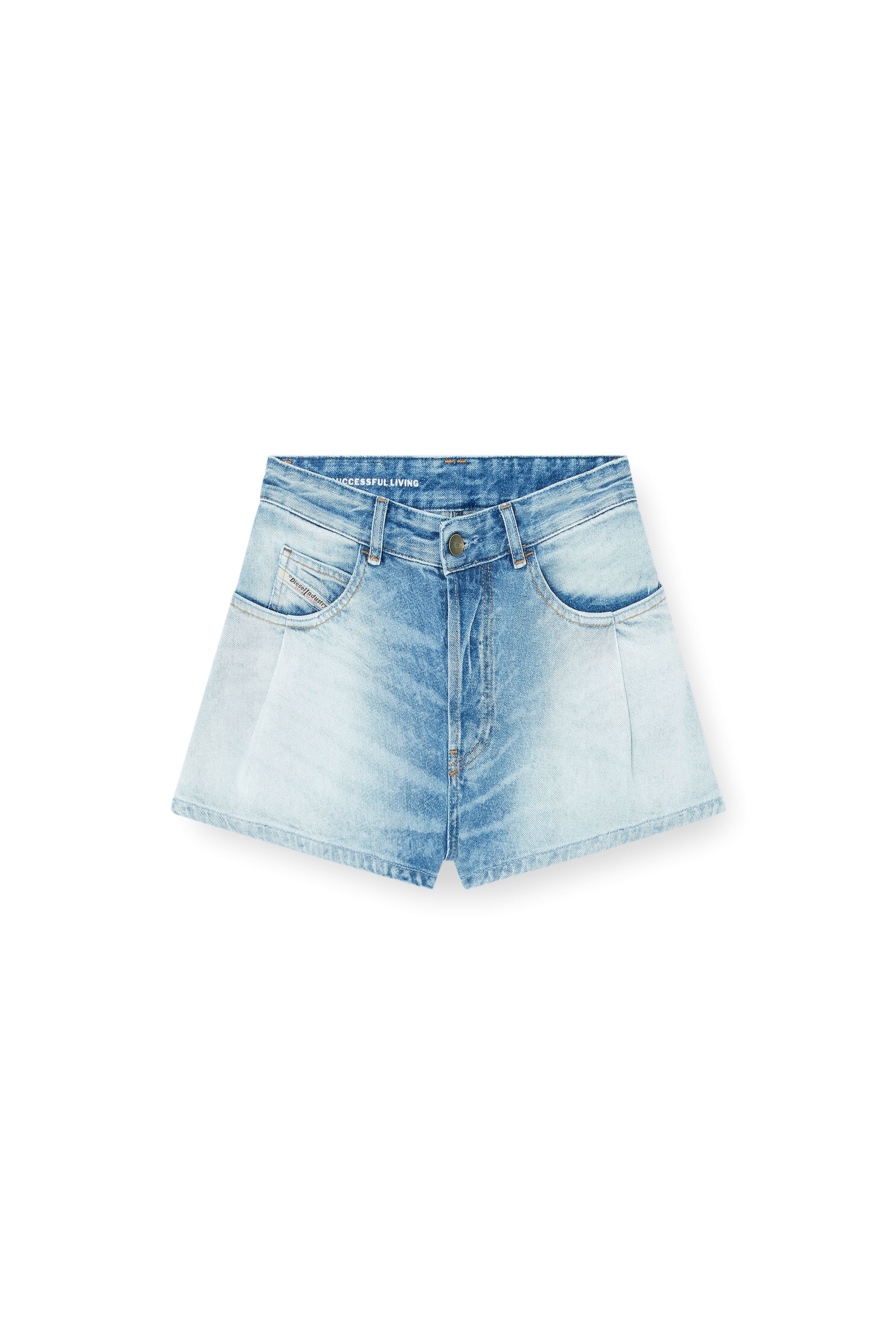 Diesel - DE-KHELZ-B-SHORT-S, Female's デニムショートパンツ in ライトブルー - 2