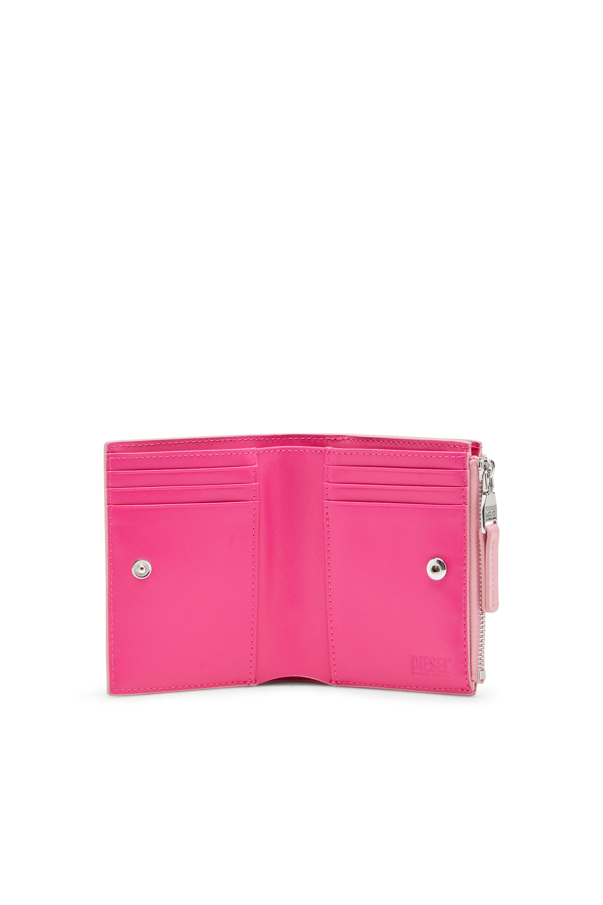 Diesel - 1DR BI-FOLD ZIP II, Female's Small bi-fold wallet in leather in null - 3