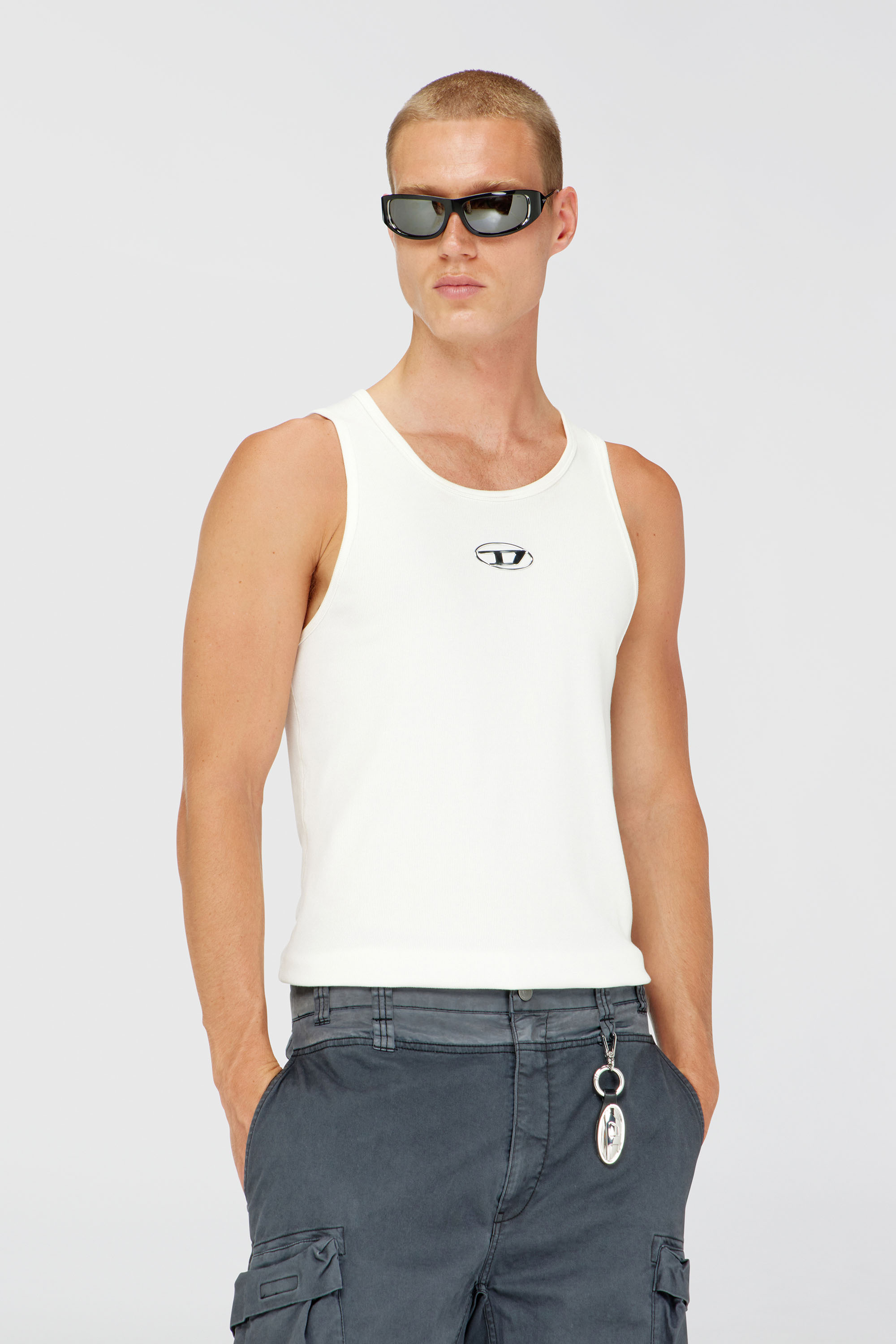 Diesel - T-LIFTY-IOD, Male's タンクトップ in ホワイト - 1