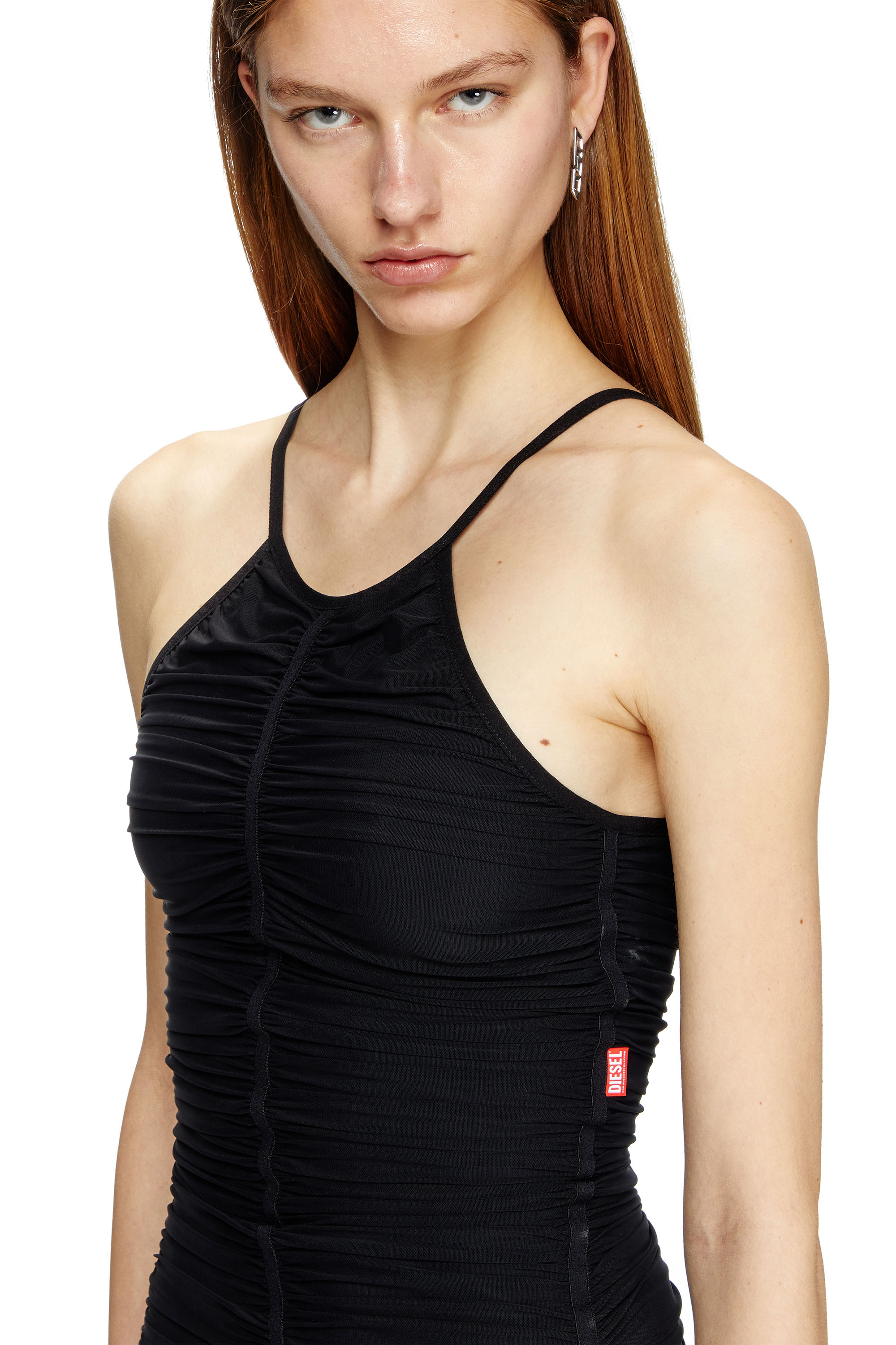 Diesel - D-AMAMI, Female's Maxi dress with spaghetti straps in ブラック - 5