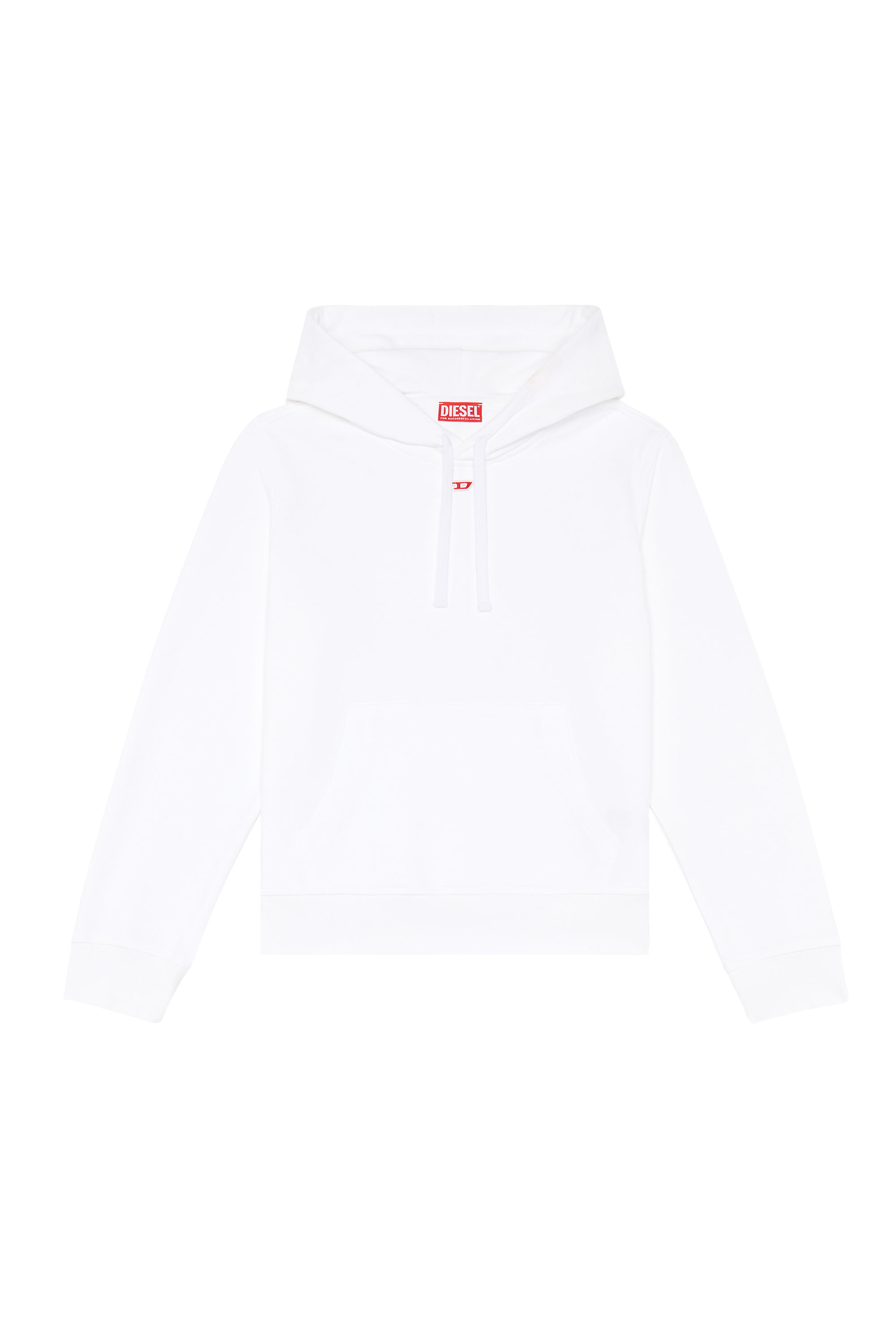 日本完売☆【DIESEL】S-GINN-HOOD-L1 フーディー S-GINN-HOOD-PAK Burnout hoodie with metal-look logo｜グレー