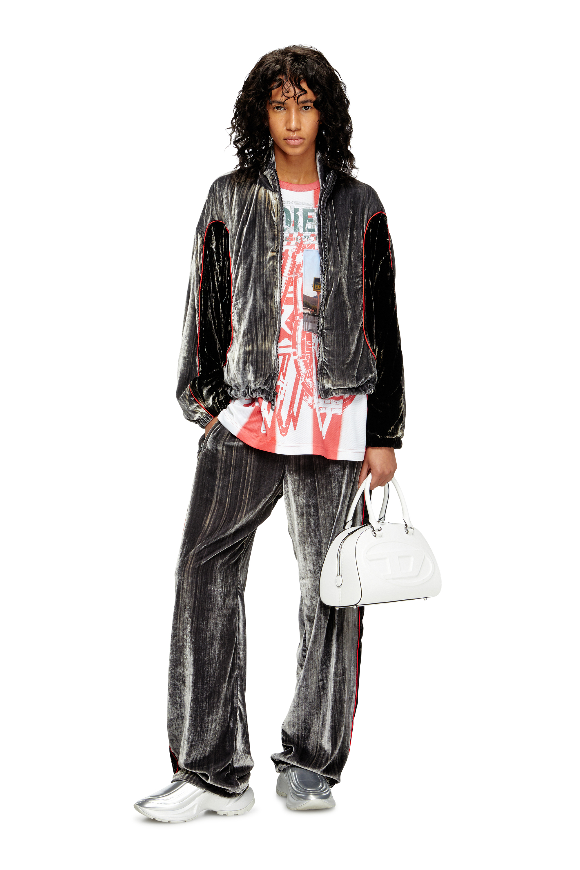 Diesel - 1DR DOME TOP HANDLE, Female's 1DR Dome-Leather bowling bag in ホワイト - 2