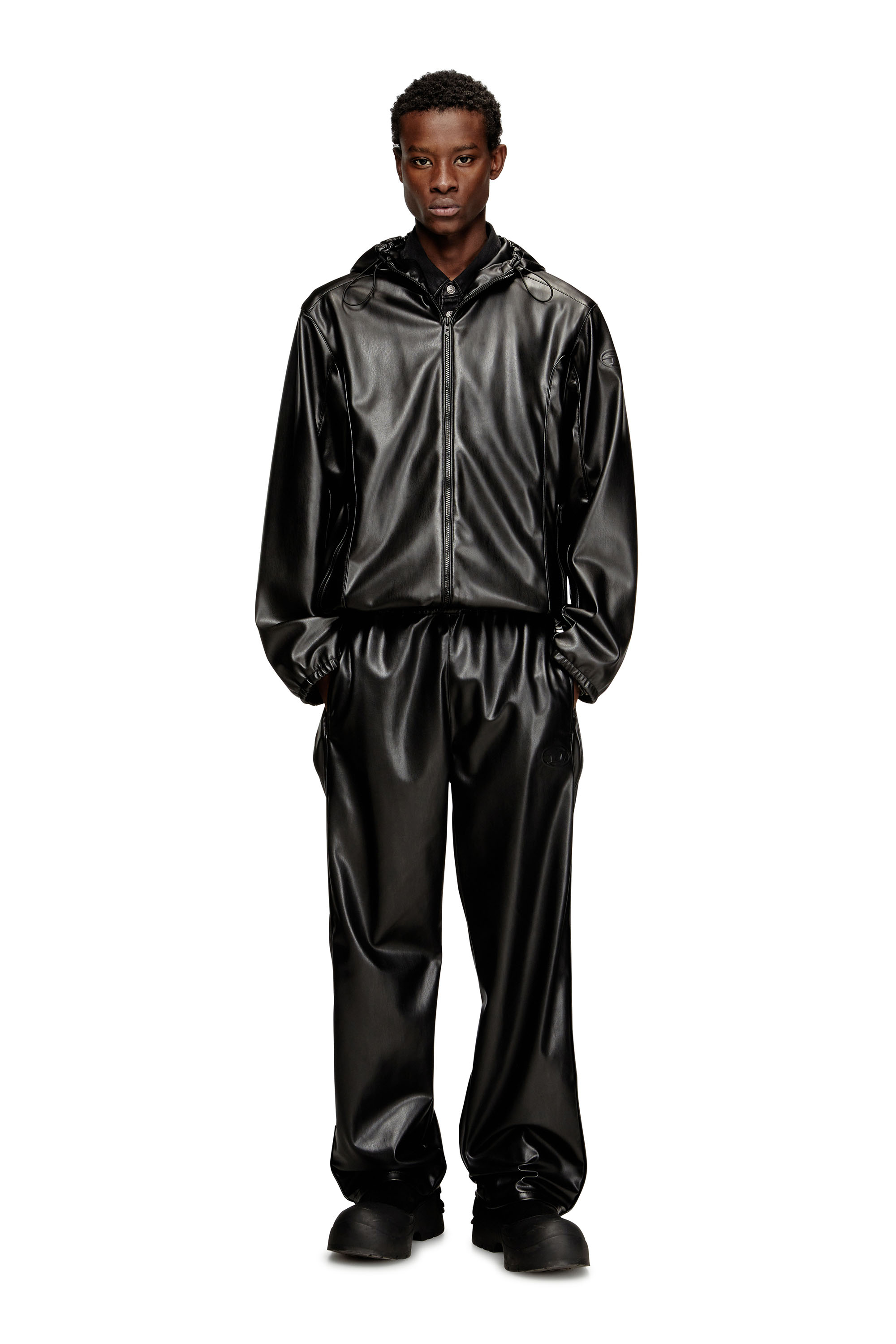 Diesel - P-ARTEN-PIPING-PGBX, Male's パンツ in ブラック - 3