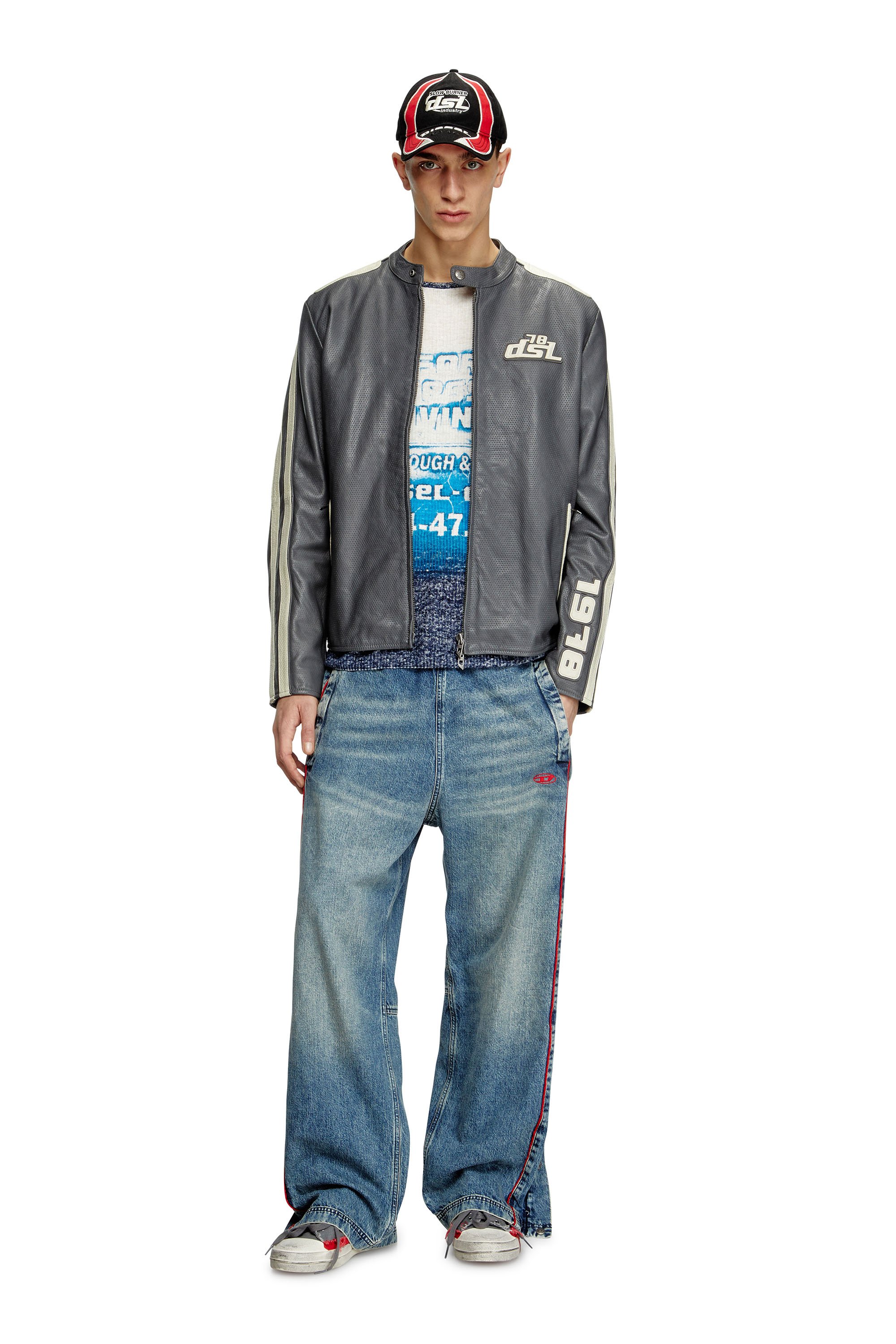 Diesel - L-POP, Unisex's バイカージャケット in グレー - 1