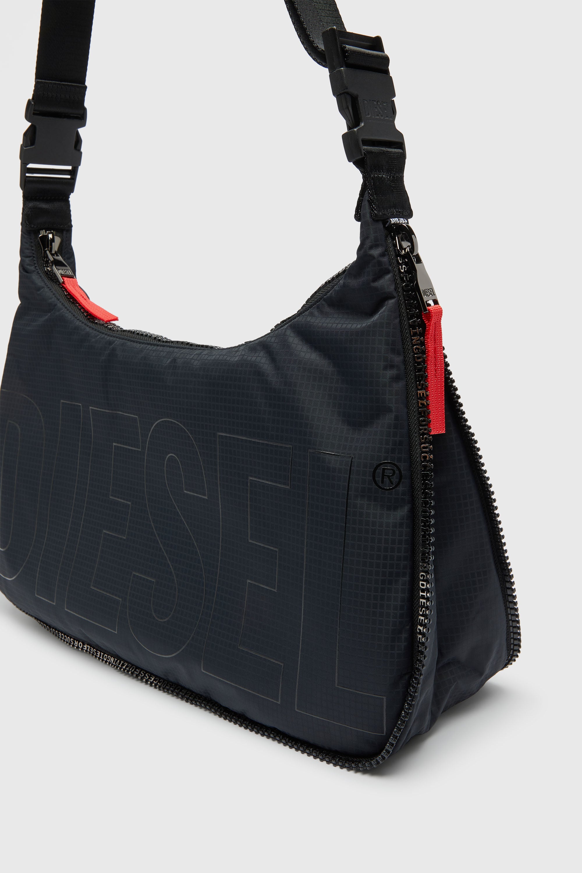 Diesel - ZIP-D SHOULDER L X, Unisex's ショルダーバッグ in ブラック - 5