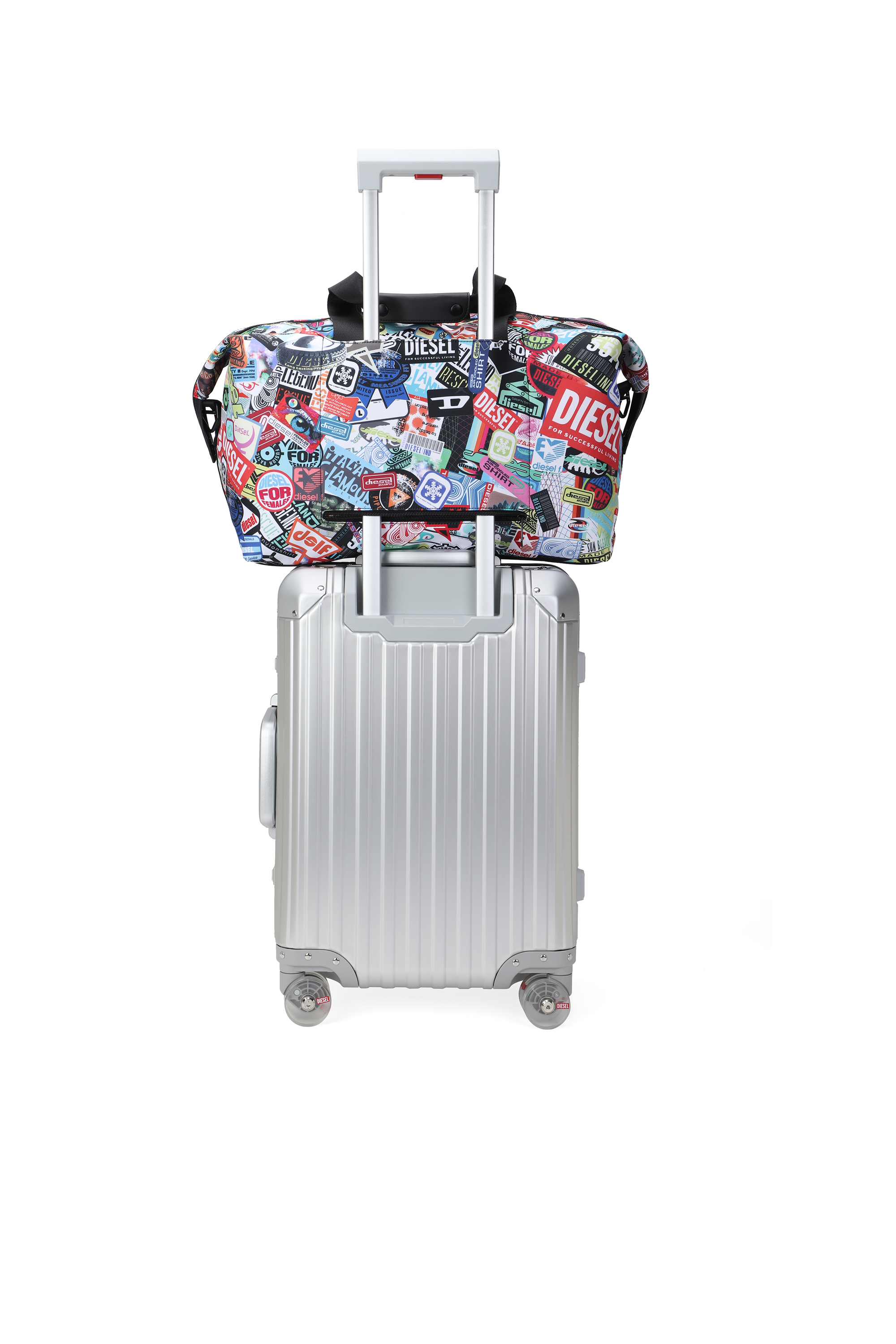 Diesel - DIESEL PC PRINTED DUFFLE-STICKERS- DSB00, Unisex's Pratical duffle bag with stickers in マルチカラー - 2