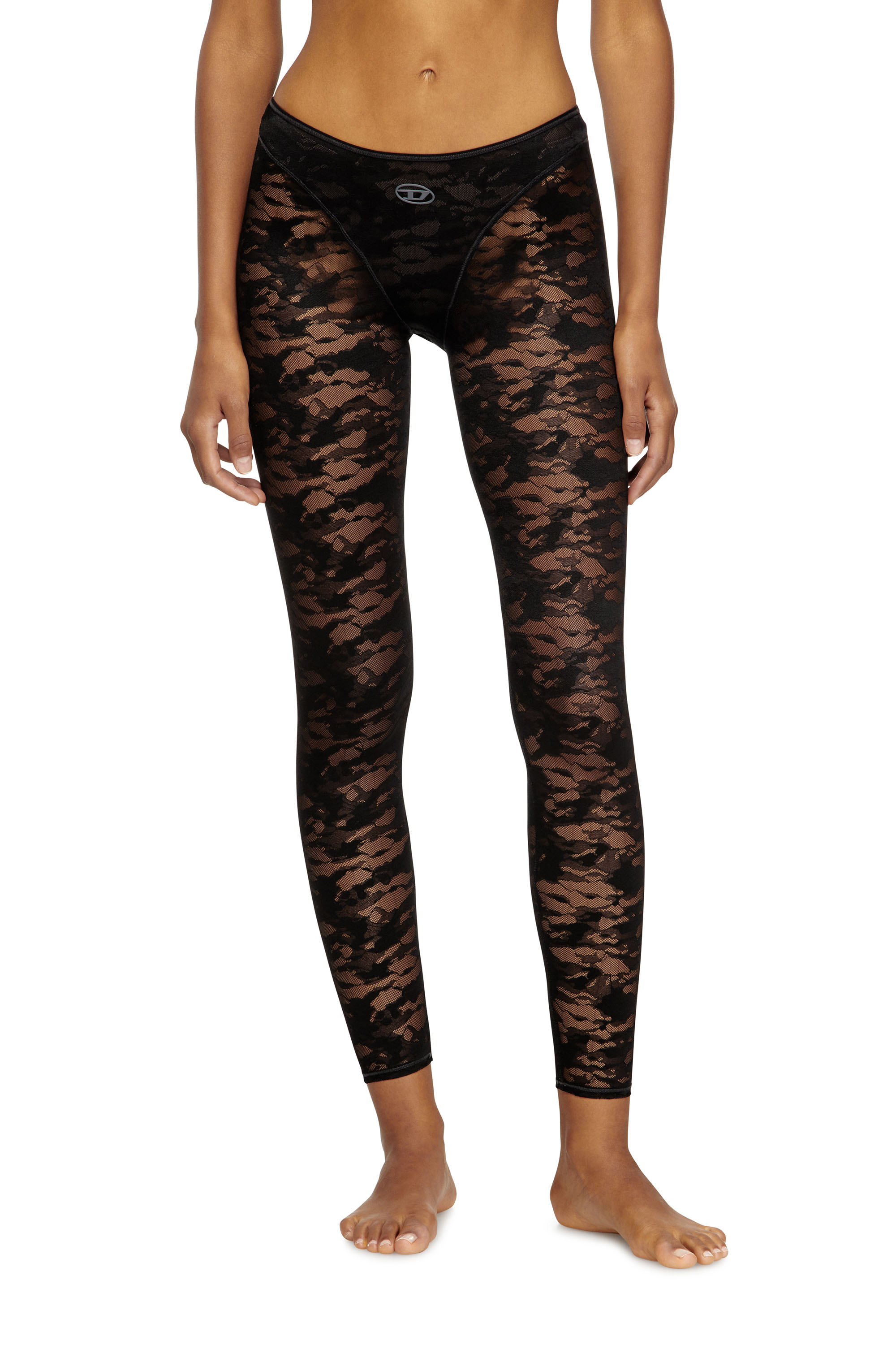 Diesel - CLAIRE-UTLT, Female's Camo lace leggings in ブラック - 2