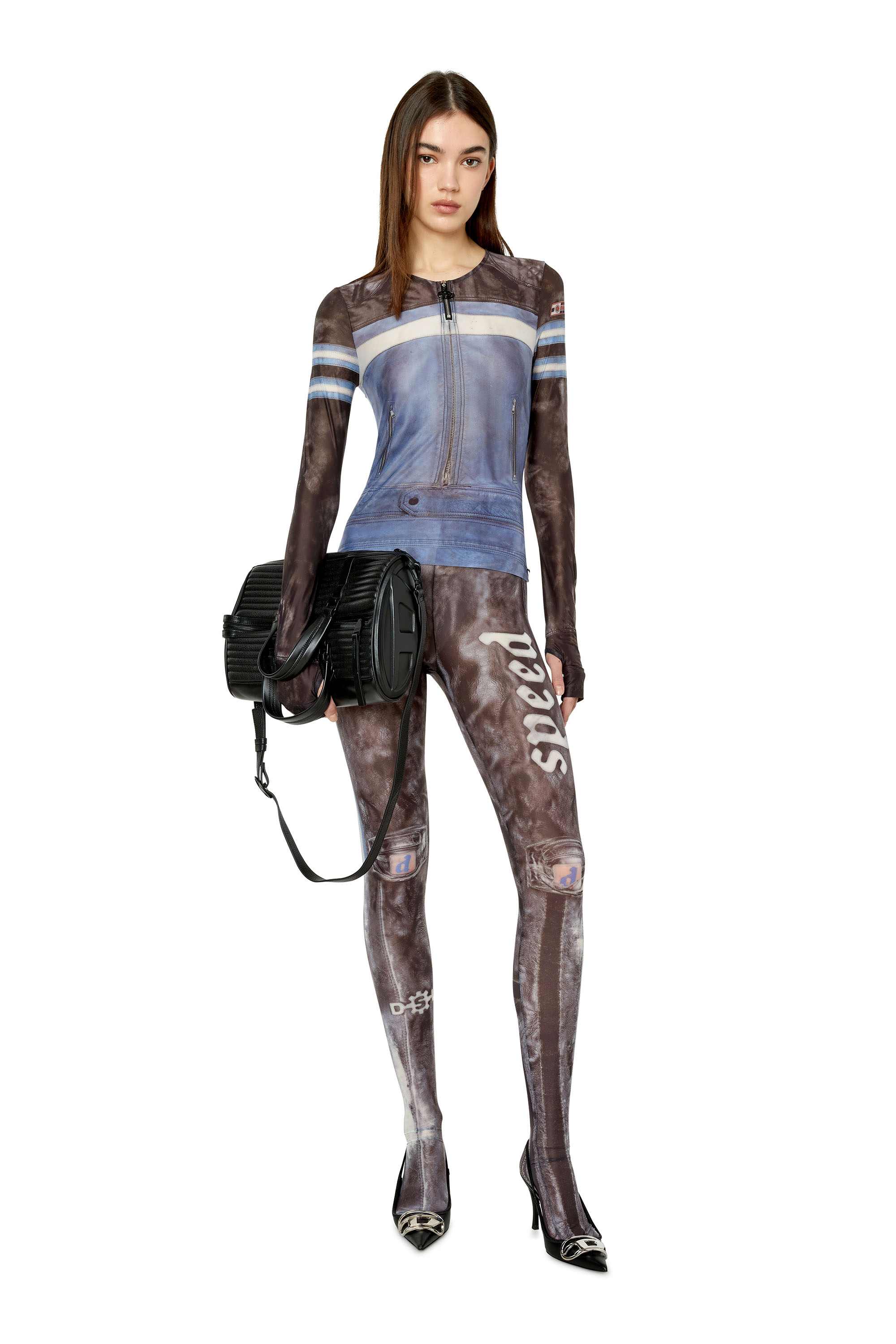 P-KOLL-G4 (WOMEN): プリントタイツ|ディーゼル(DIESEL P-KOLL-G4 (WOMEN): プリントタイツ|ディーゼル(DIESEL