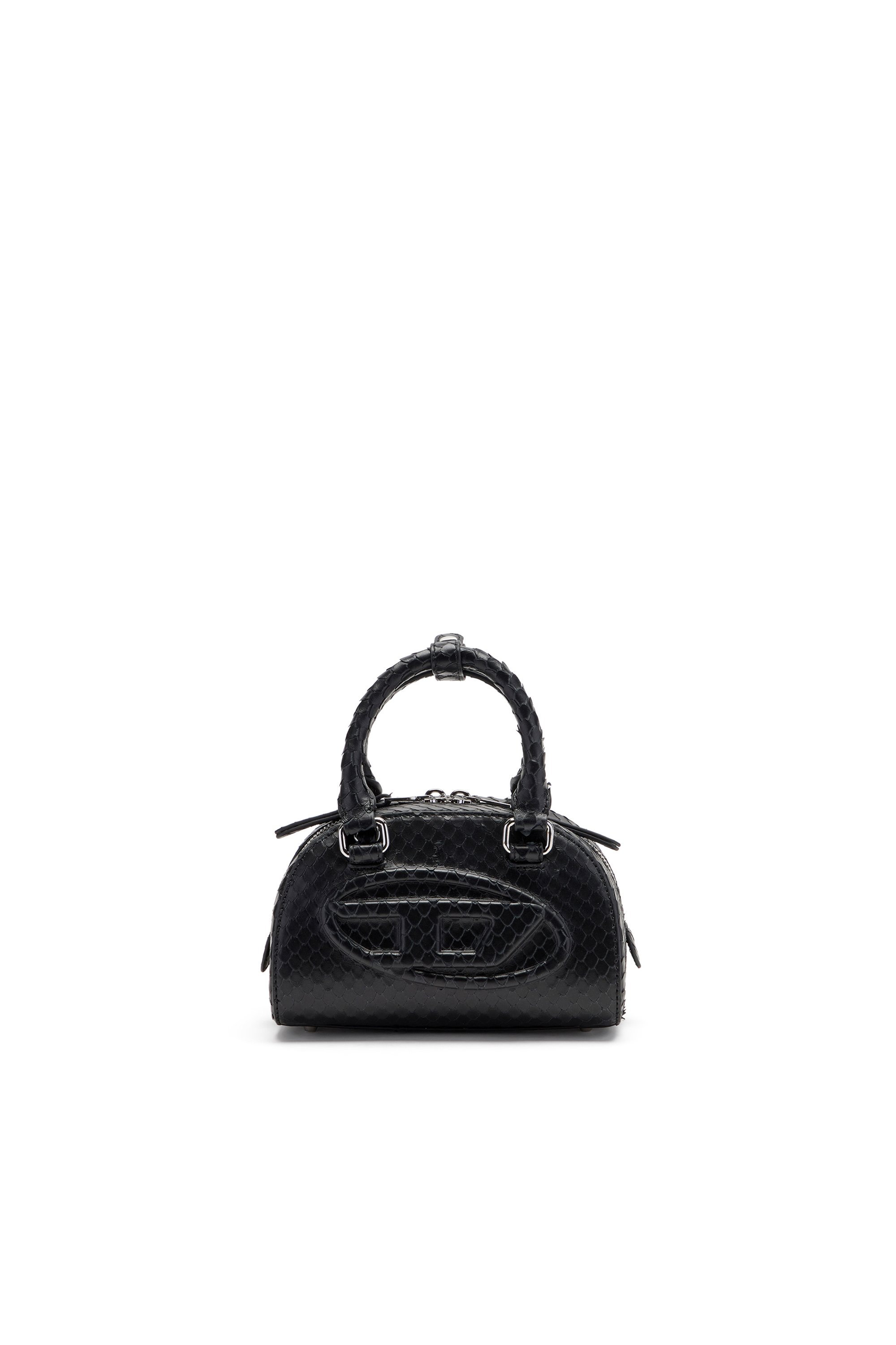 Diesel - 1DR DOME CROSSBODY, Female's 1DR Dome-Mini bowling bag in snake-effect leather in ブラック - 1