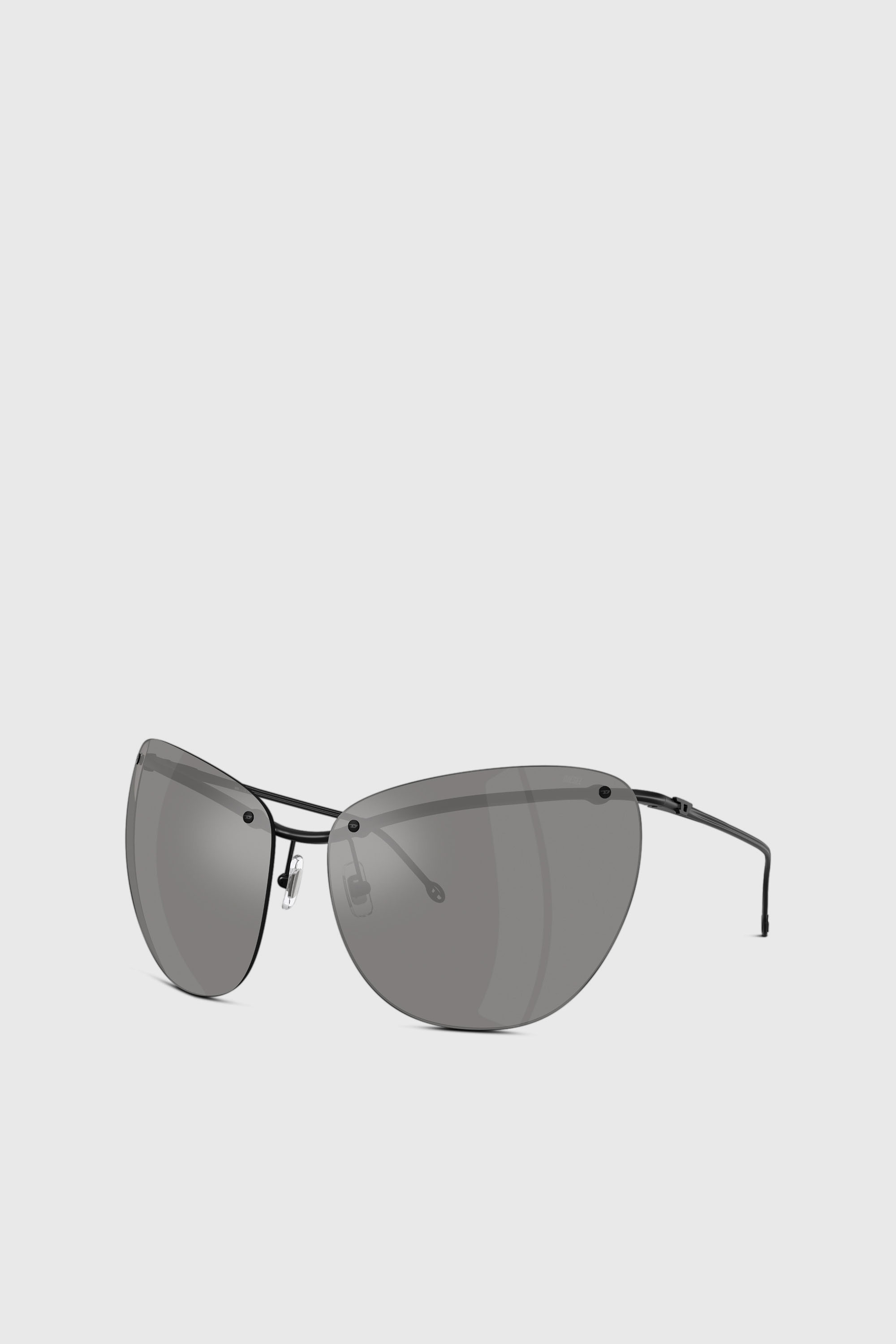 Diesel - 0DL1007, Unisex's Wraparound shape sunglasses in グレー - 4