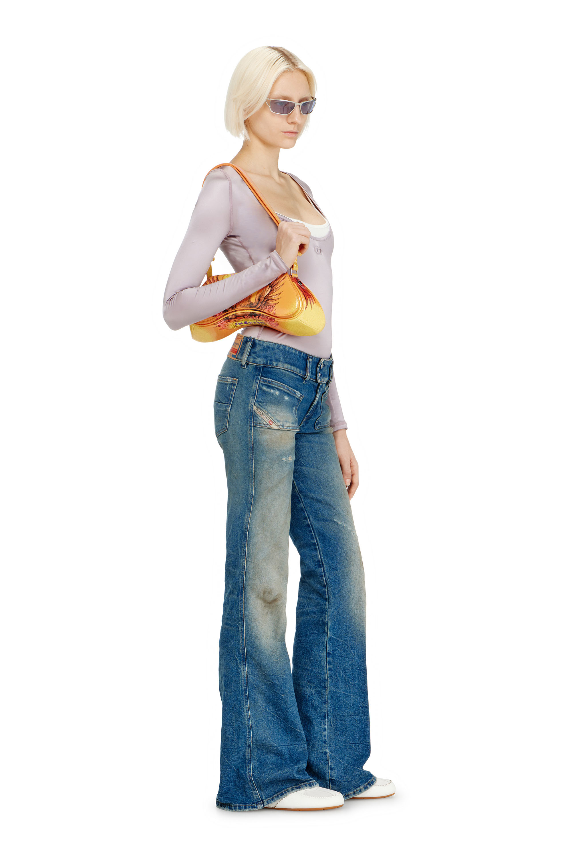 Diesel - Female's Bootcut Jeans D-Hush 09N40, ミディアムブルー - 2