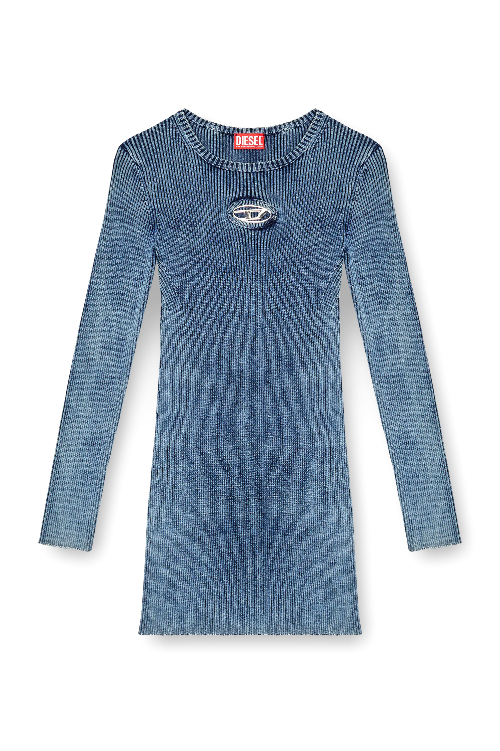 Diesel - M-ANCHORAGE-LS, Female's ニットドレス in ブルー - 3