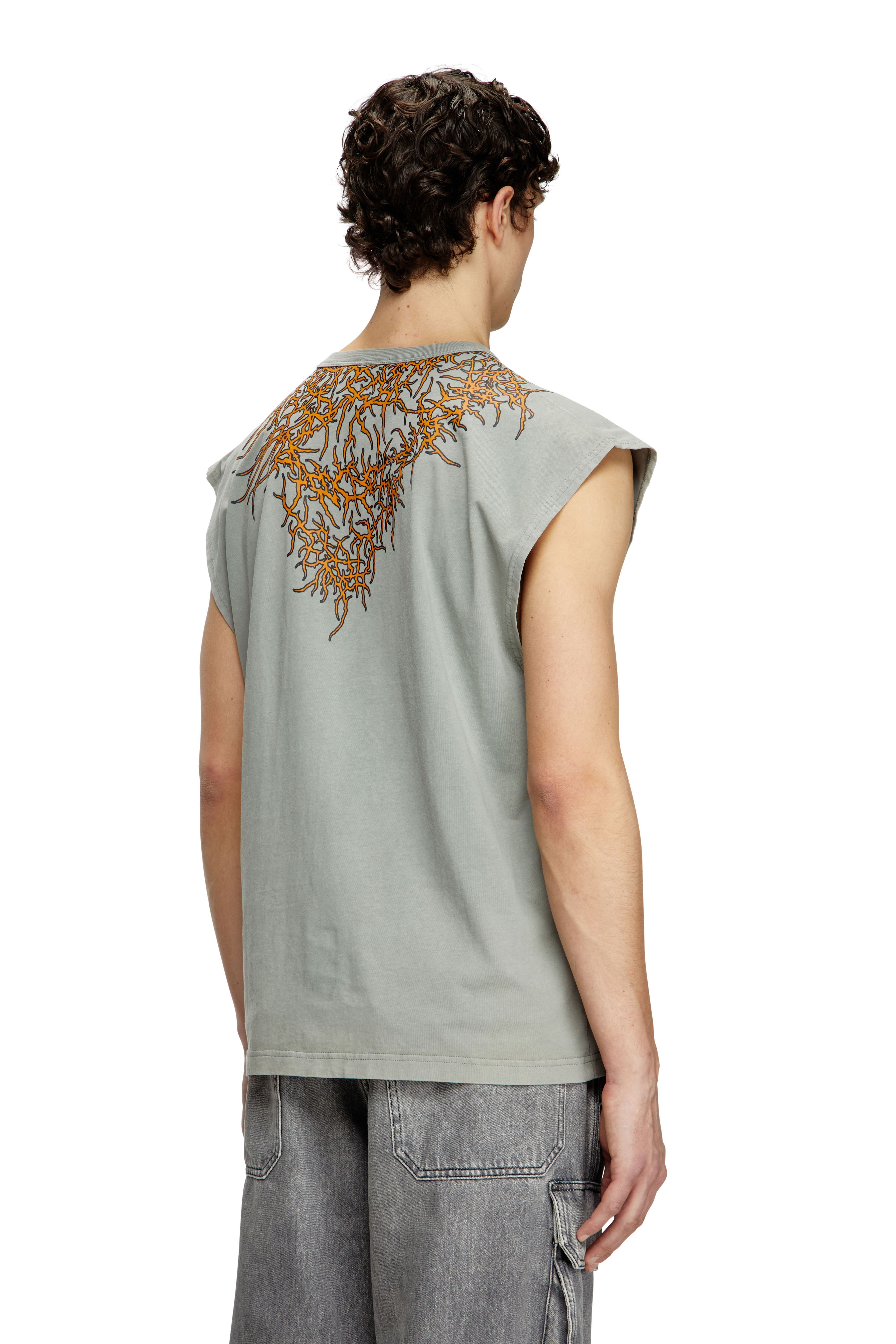 Diesel - T-BOXT-SL-R1, Male's Tank top with tattoo graphics in グレー - 4