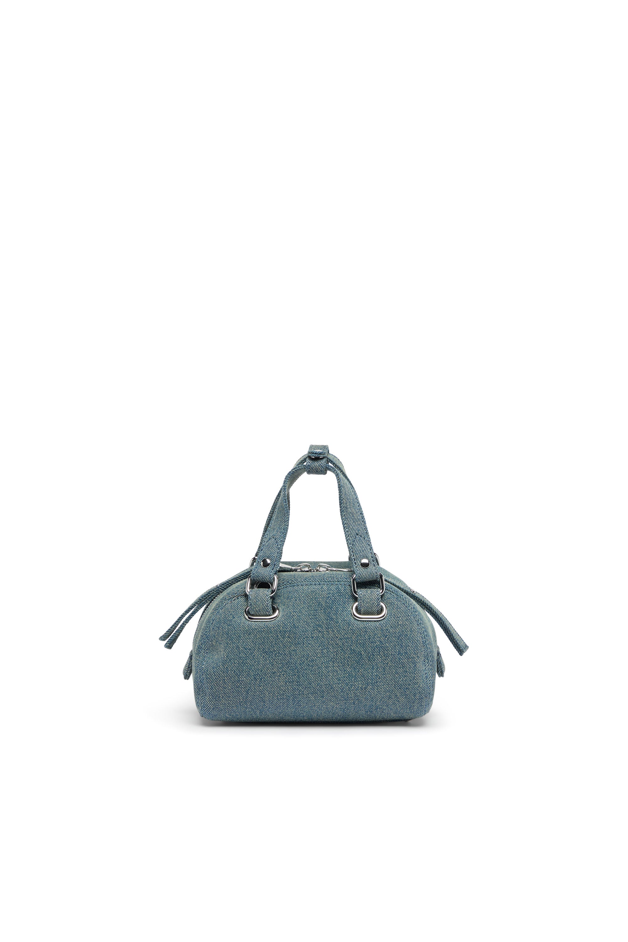 Diesel - 1DR DOME SOFT CROSSBODY, Unisex's 1DR Dome-Small bowling bag in denim with Oval D logo in ライトブルー - 2