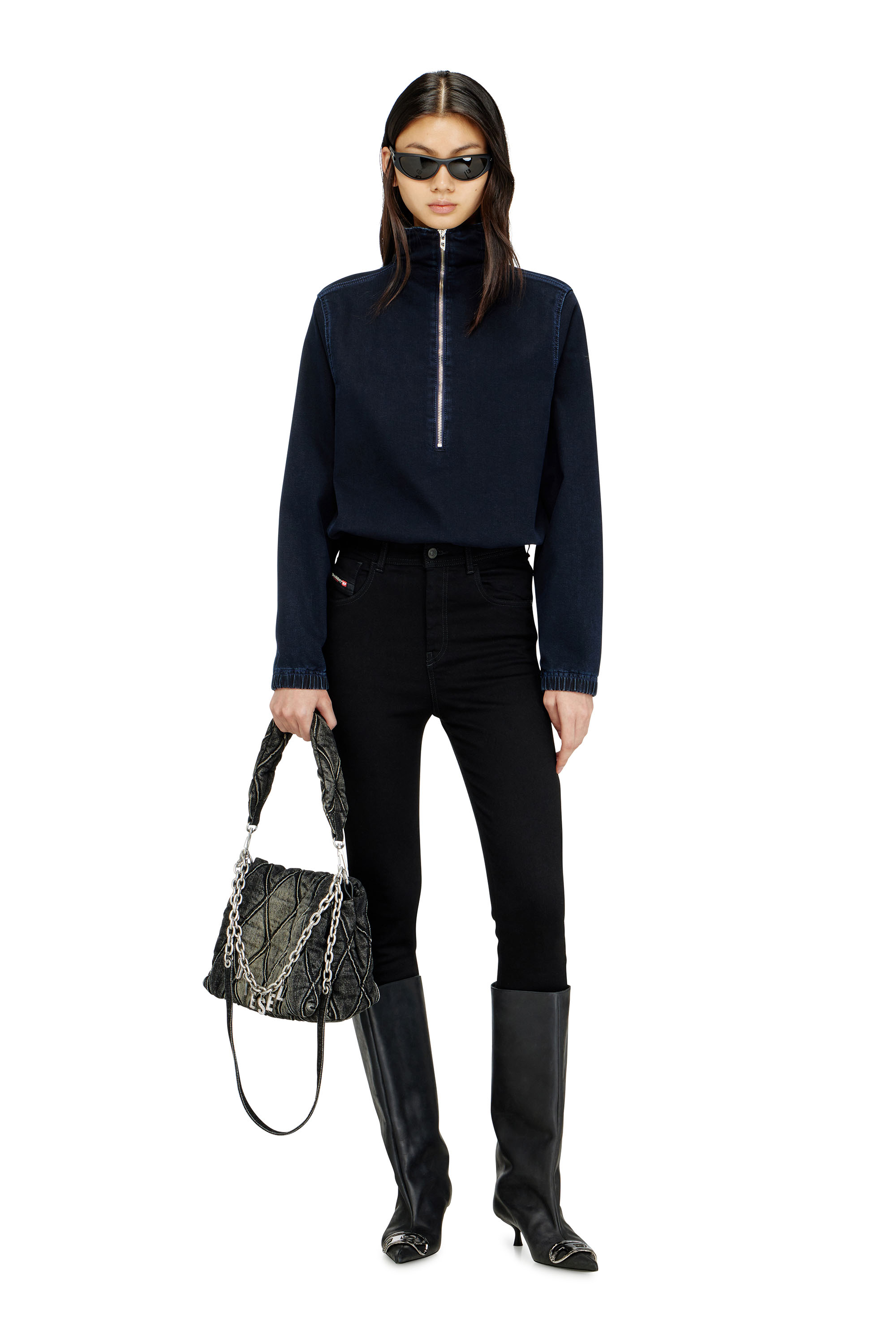 Diesel - DE-FLIP JOGG, Female's ジョグ プルオーバートップ in ダークブルー - 1