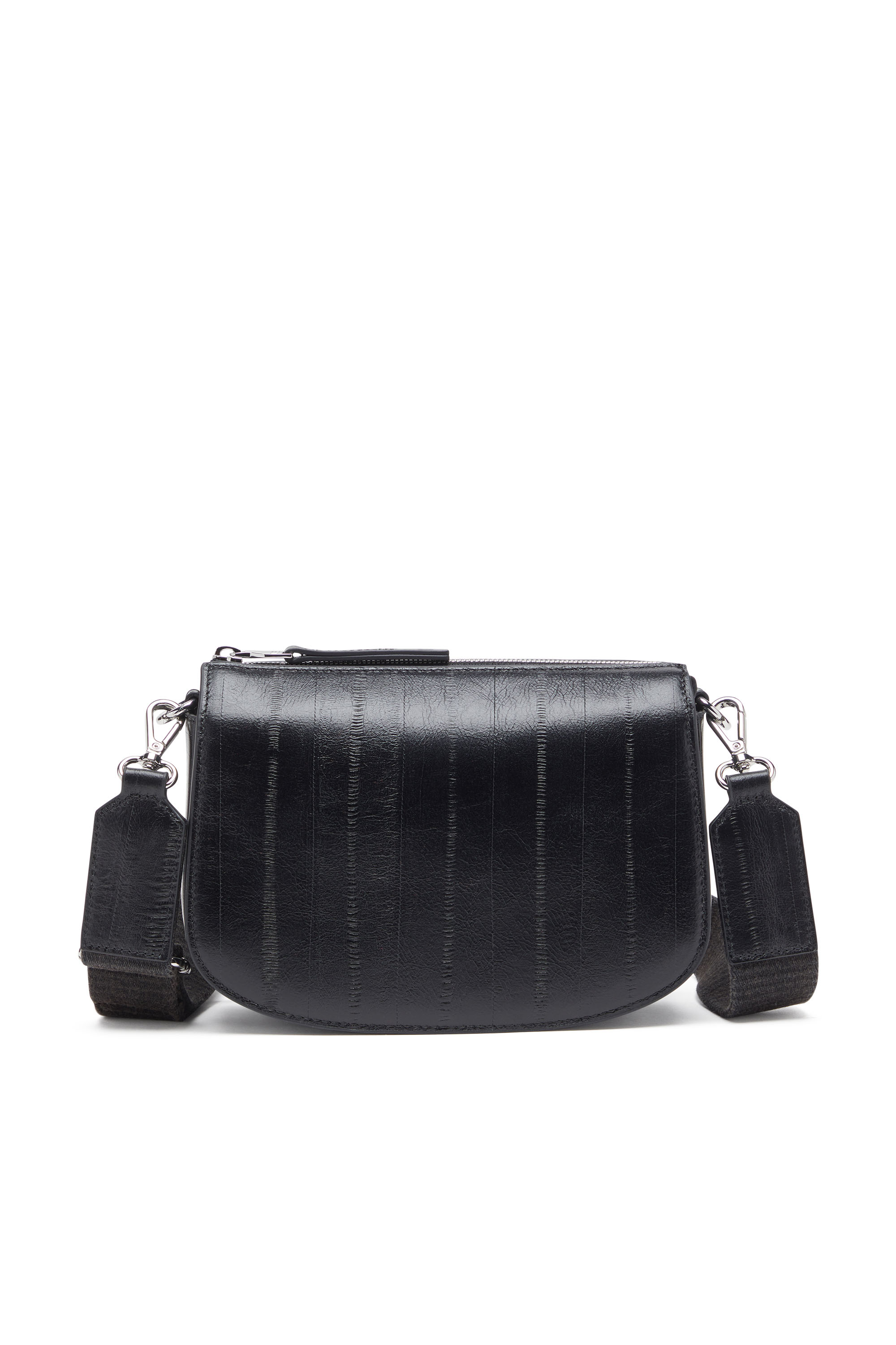 Diesel - 1DR CAMERA BAG, Unisex's 1DR-Camera bag in eel-effect leather in ブラック - 2