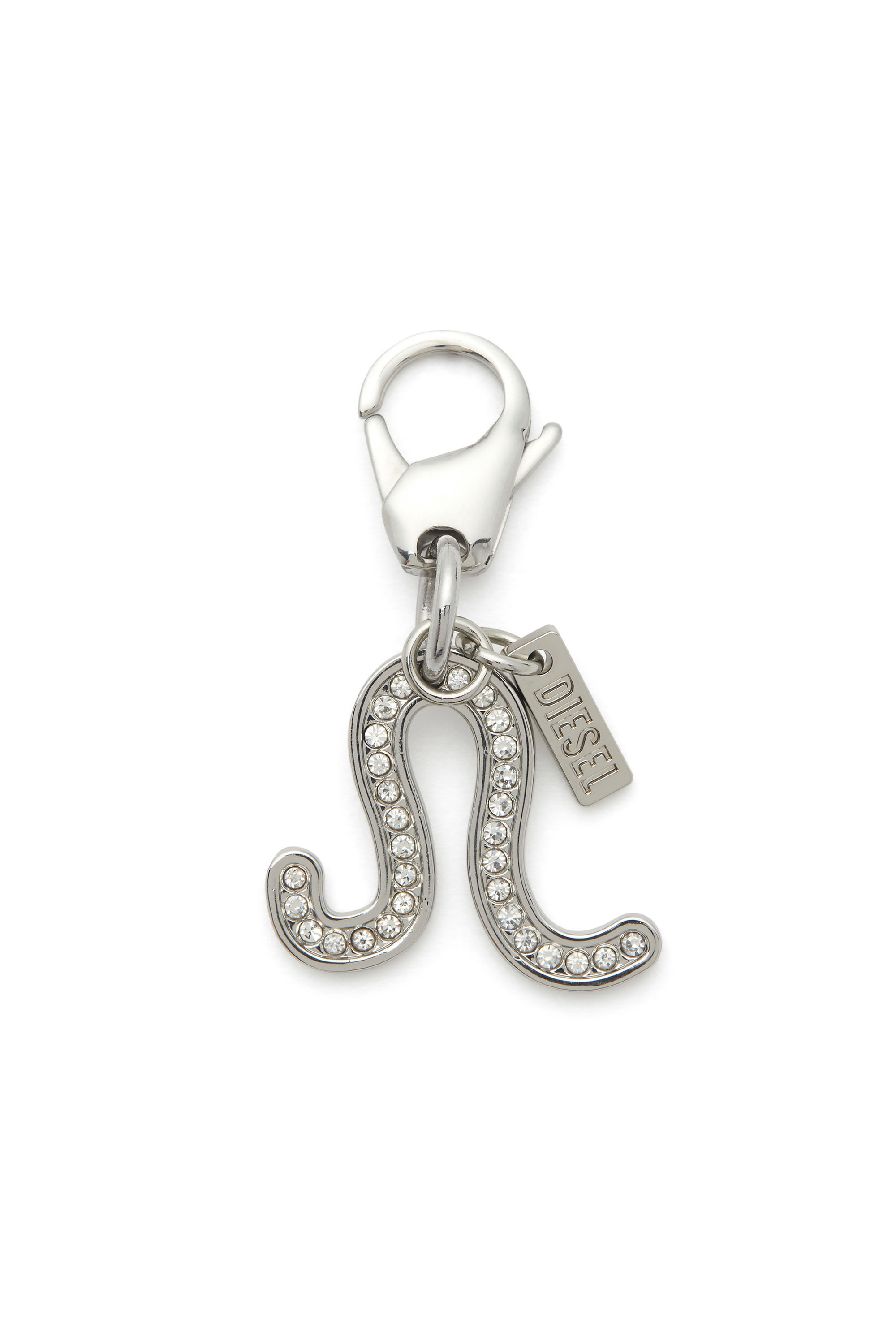 Diesel - CHARM LEO, Unisex's Metal Leo charm with rhinestones in シルバー - 1