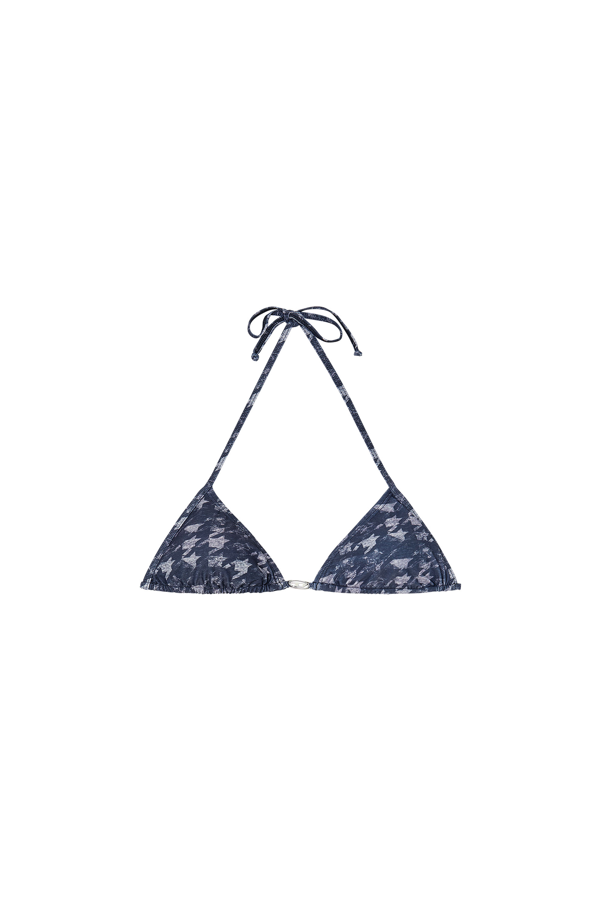 Diesel - ELETTRA-DNM, Female's Bikini top with all-over houndstooth print in ブルー - 4