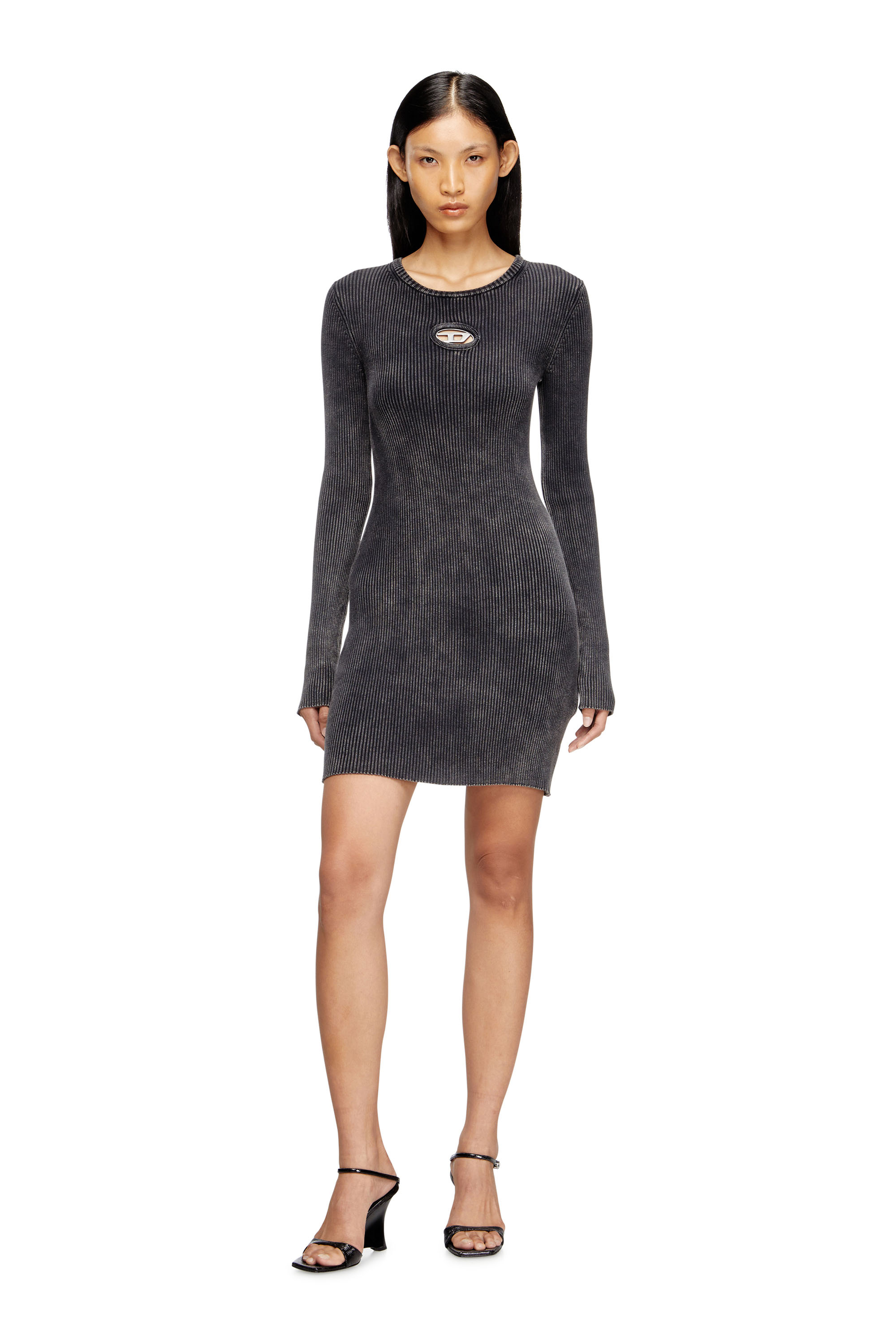 Diesel - M-ANCHORAGE-LS, Female's ニットドレス in ダークグレー - 1