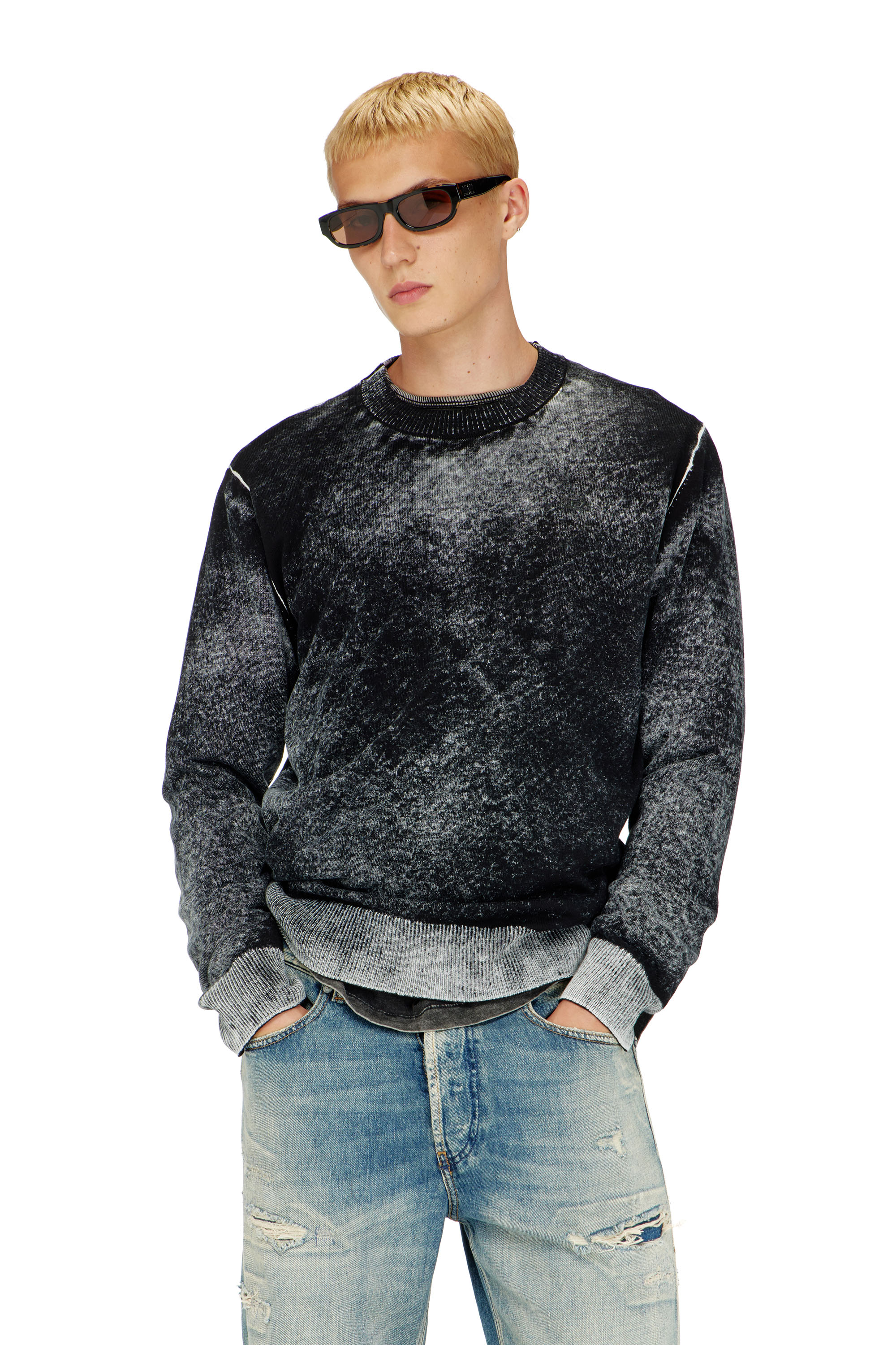 Diesel - K-LAURENT, Male's プルオーバーニット in ブラック - 1