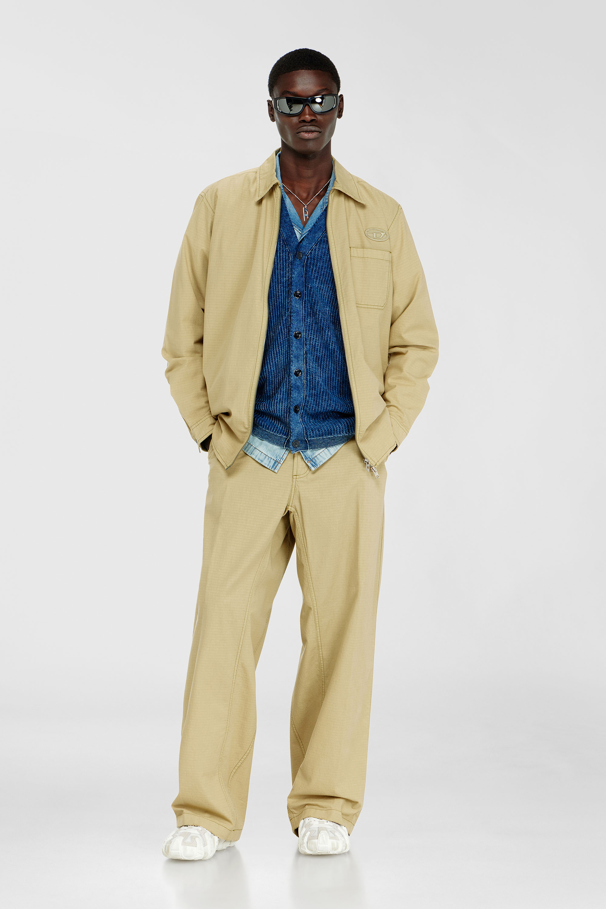 Diesel - K-SCIMI, Male's カーディガン in ミディアムブルー - 1