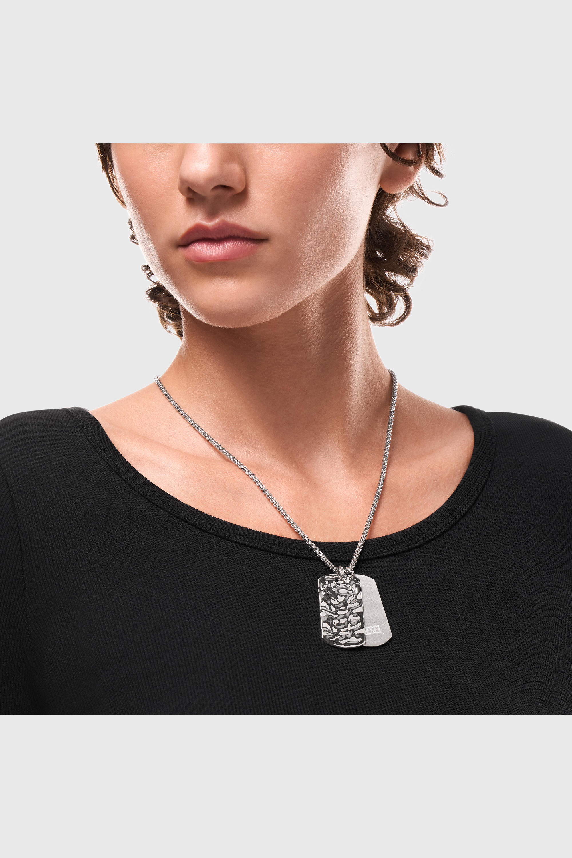 Diesel - DX1735040, Unisex's ネックレス in シルバー - 3