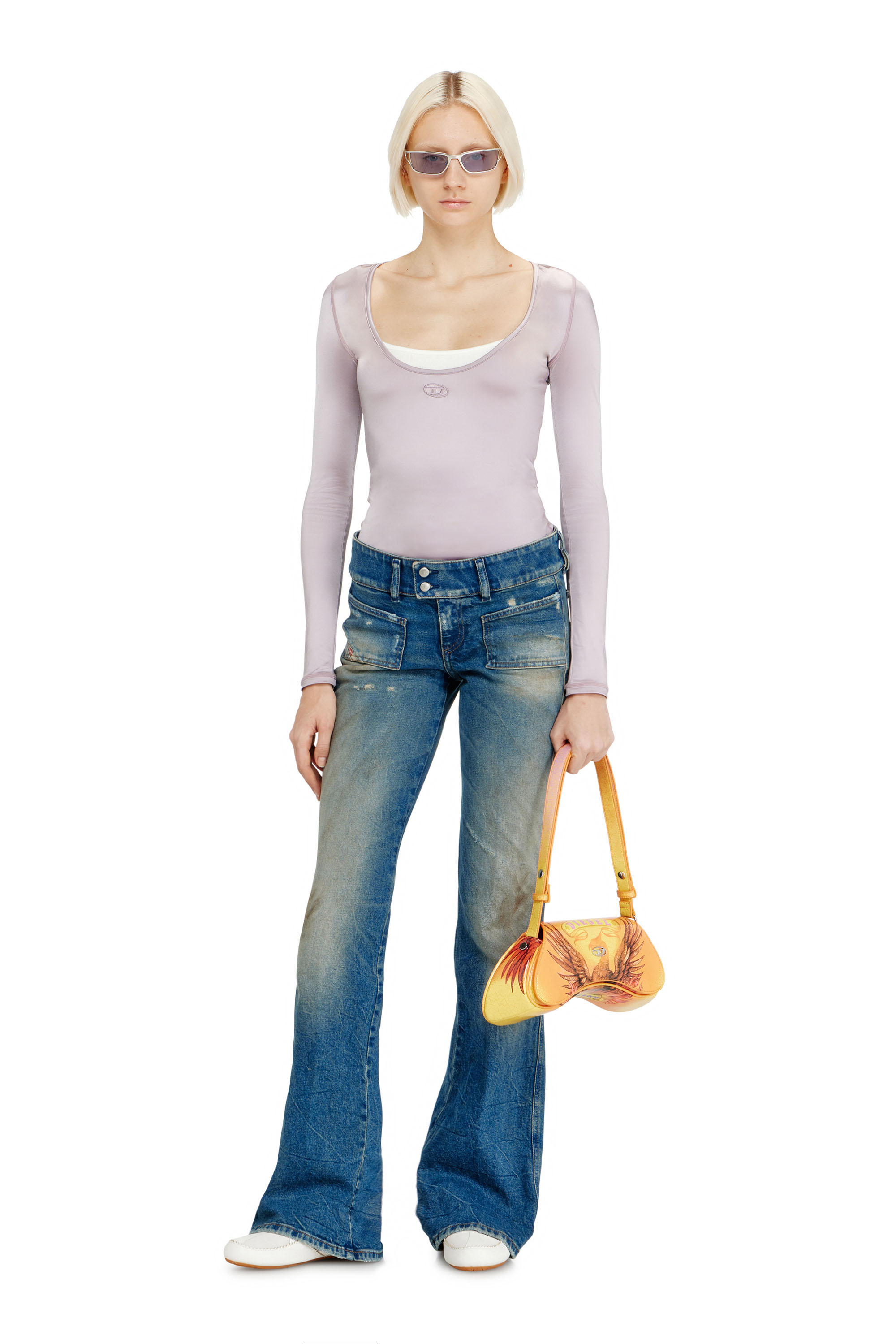 Diesel - Female's Bootcut Jeans D-Hush 09N40, ミディアムブルー - 1