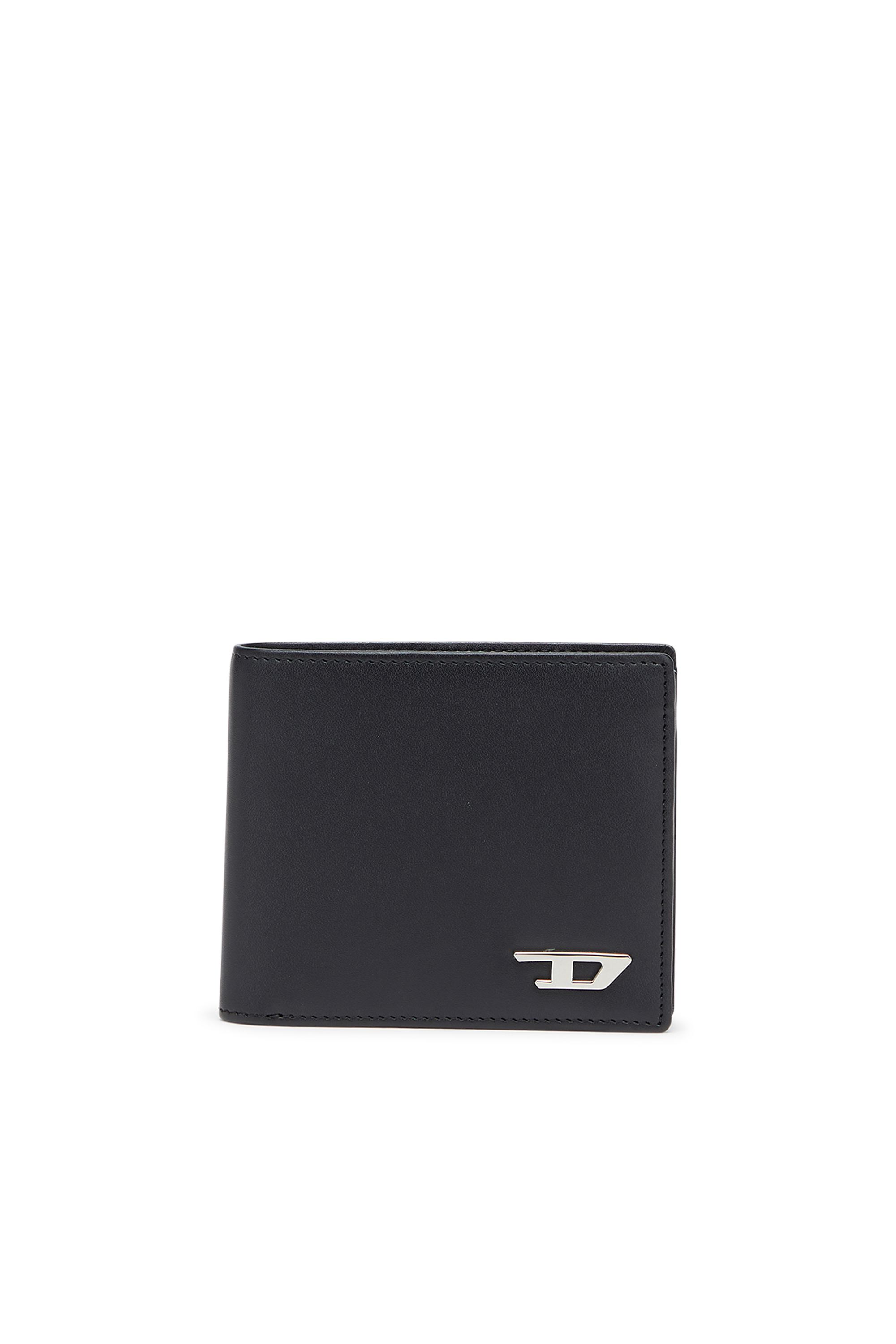 Diesel - D-LOGO 2.0 BI FOLD COIN S, Male's 二つ折りウォレット in ブラック - 1