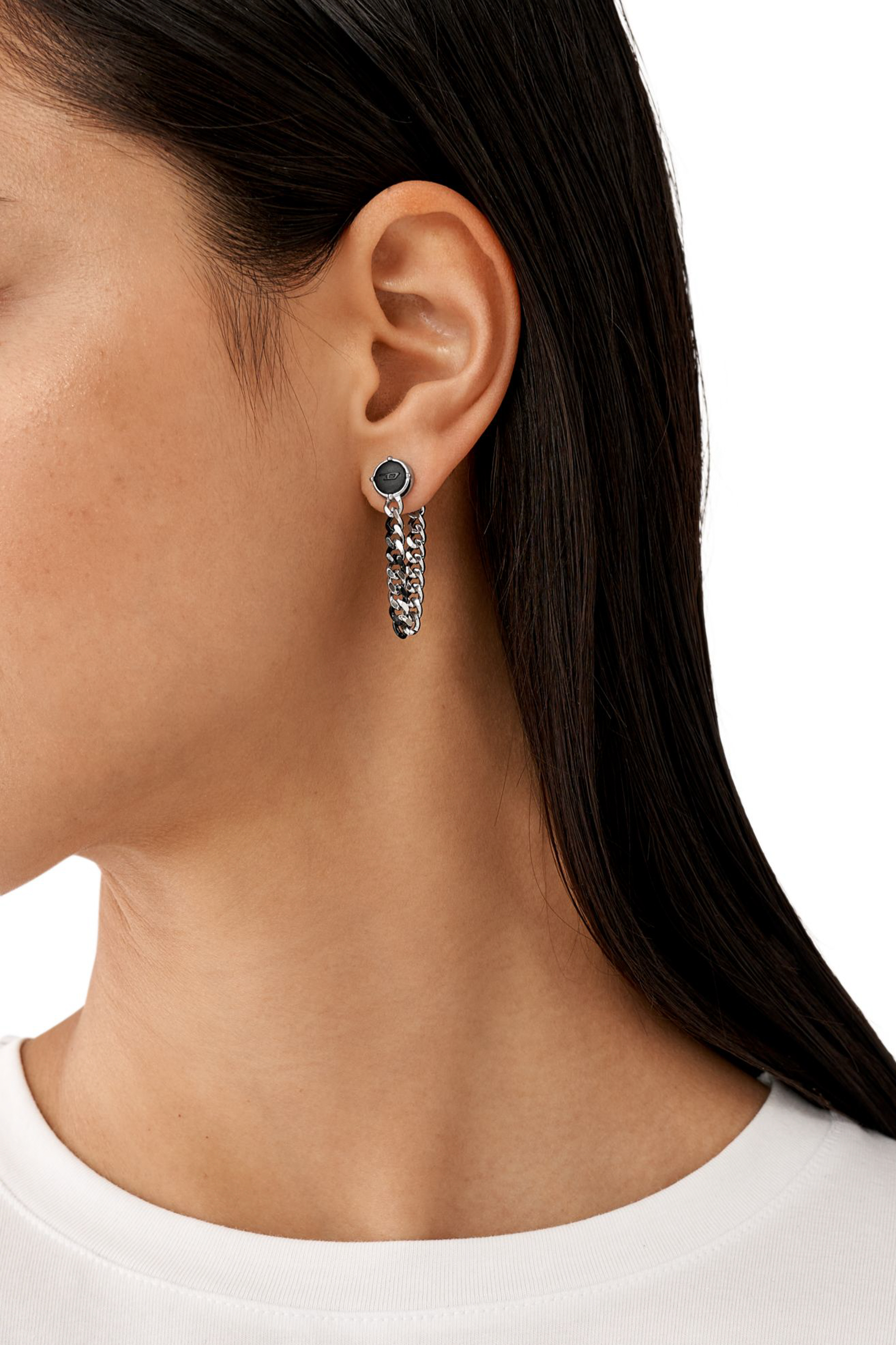 Diesel - DX1500, Unisex's ピアス（片耳用） in シルバー/ブラック - 4