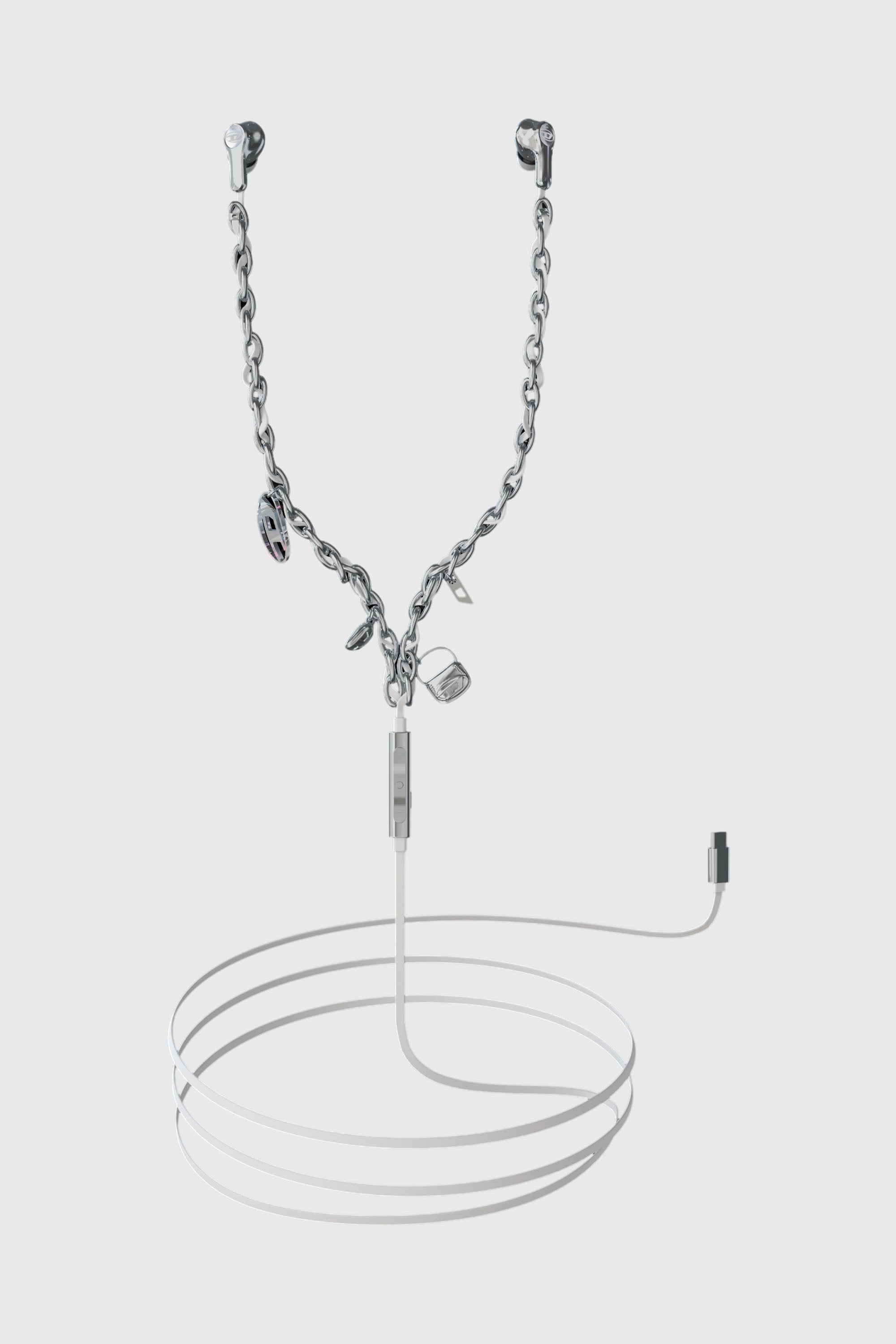 Diesel - 60458  WIRED EARBUDS WIRED EARBUDS, Unisex's UNIVERSAL in シルバー - 1