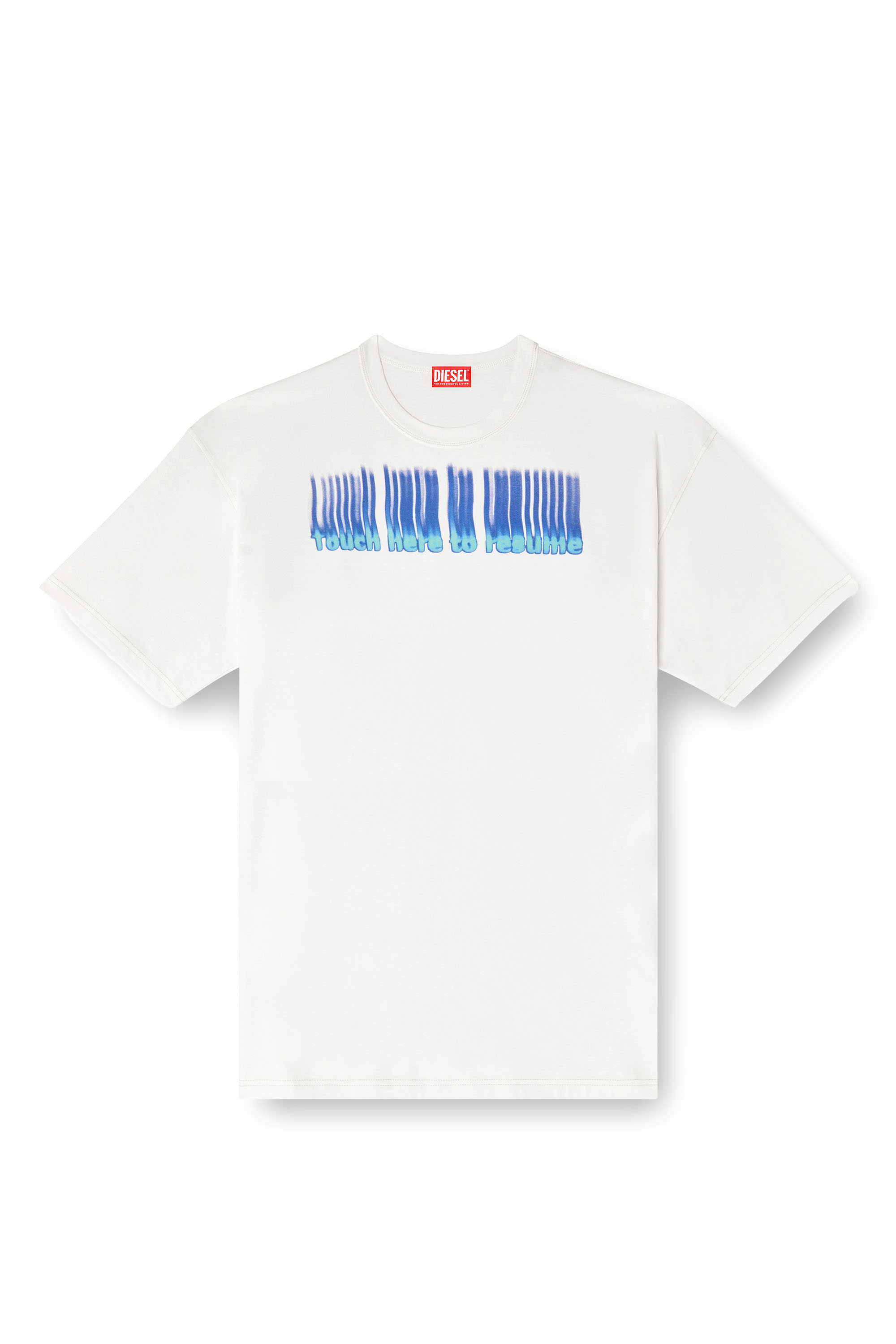 Diesel - T-BOXT-R14, Male's T-shirt with slogan print in ホワイト - 3