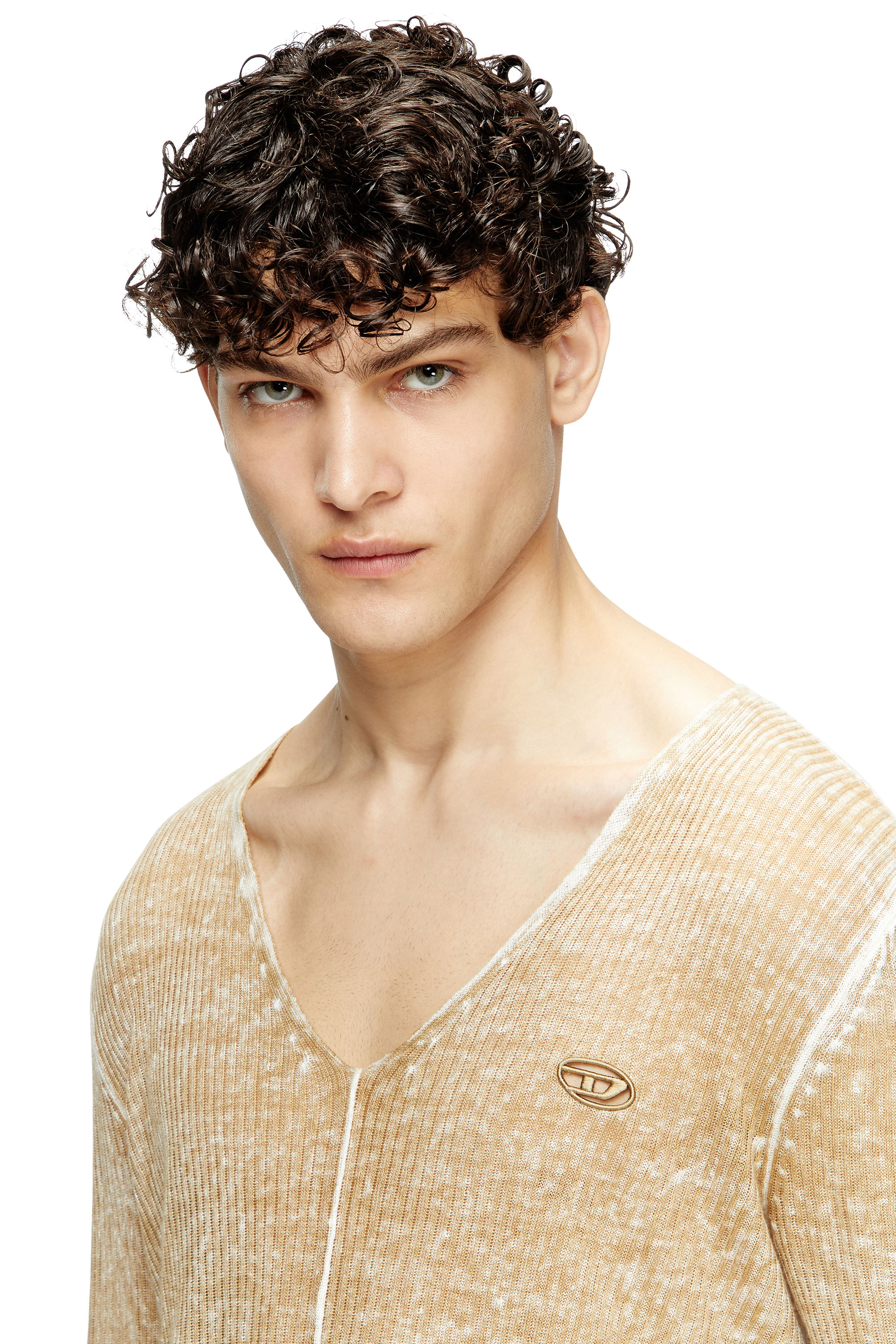 Diesel - K-ROBBEL, Male's プルオーバーニット in ベージュ - 4