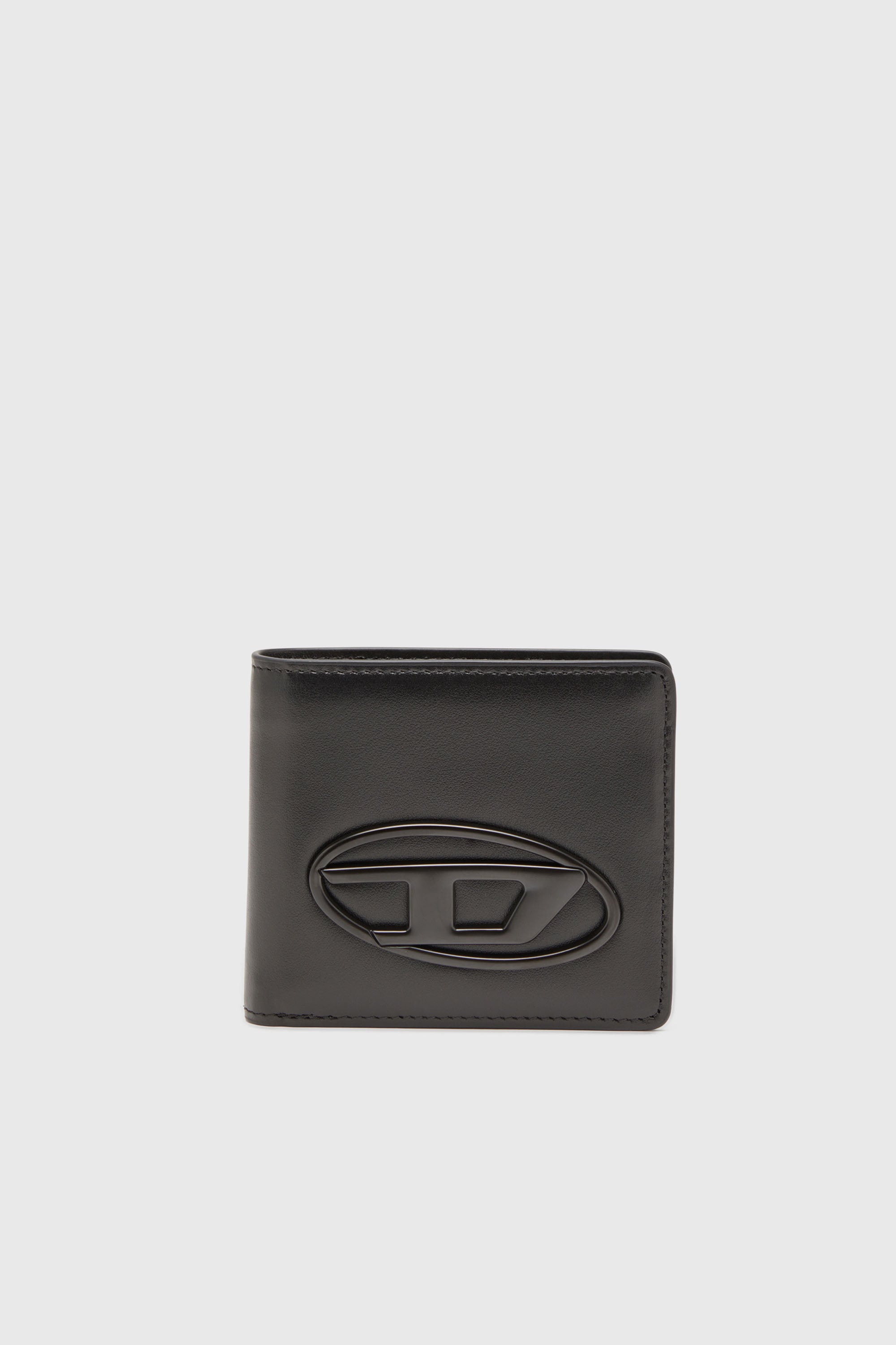 Diesel - HOLI-D BI FOLD COIN S 3D, Unisex's Bi-fold wallet in leather in ブラック - 1