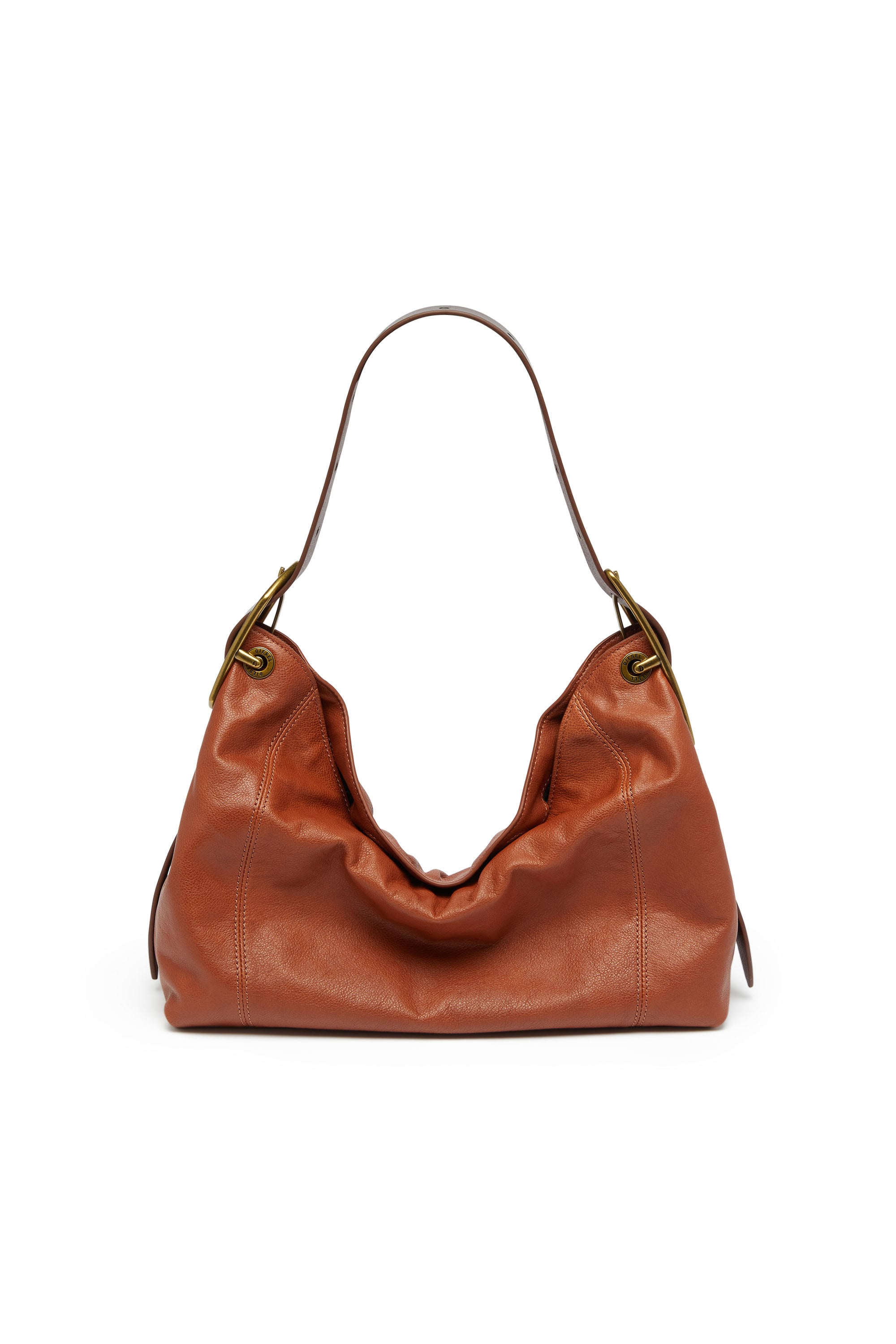 Diesel - D-LINE HOBO S, Female's D-Line-Shoulder bag in shiny leather in ブラウン - 1
