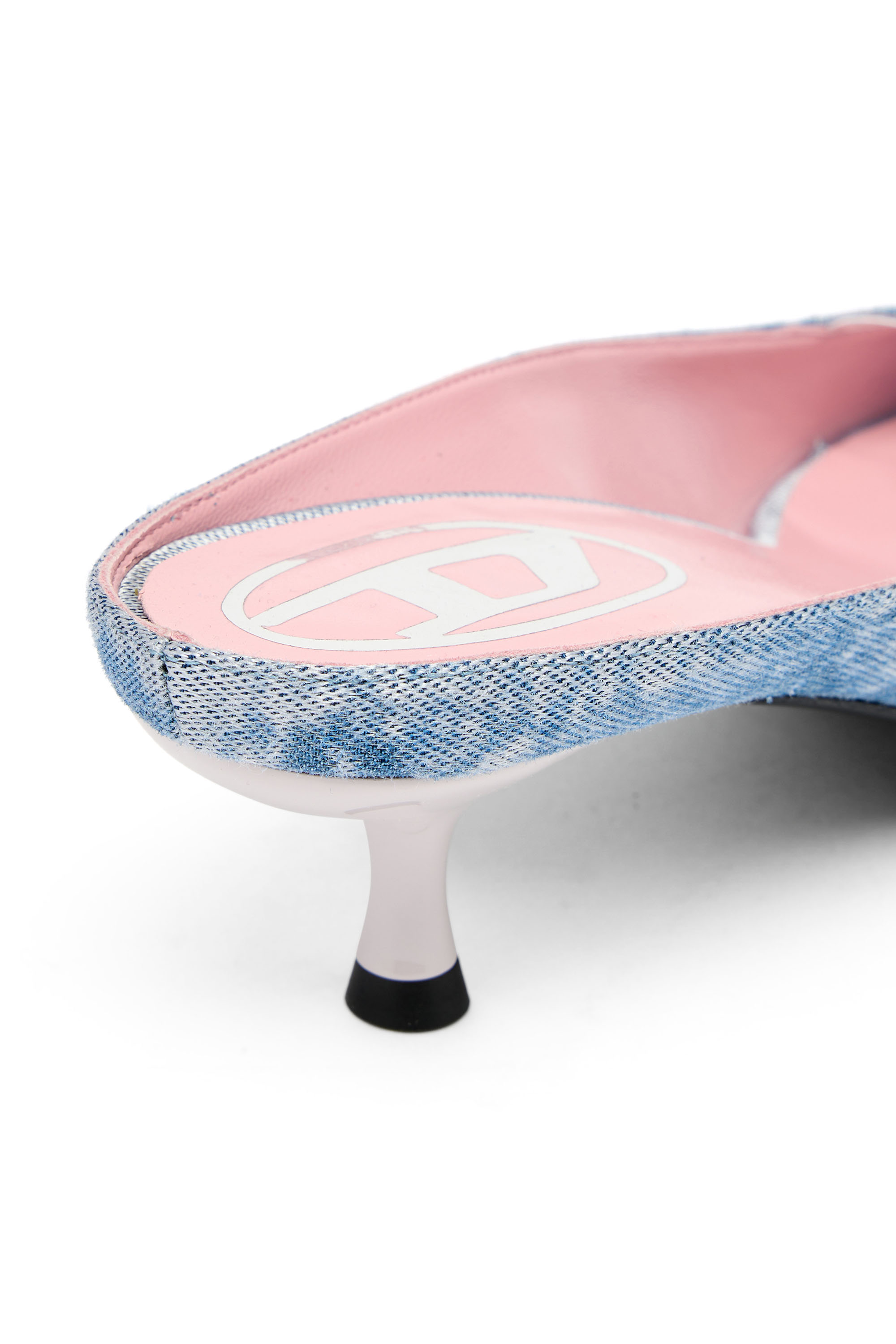 Diesel - D-DIAM'S-SA-40, Female's D-Diam's-Low denim mule with floating Oval D in ブルー - 6