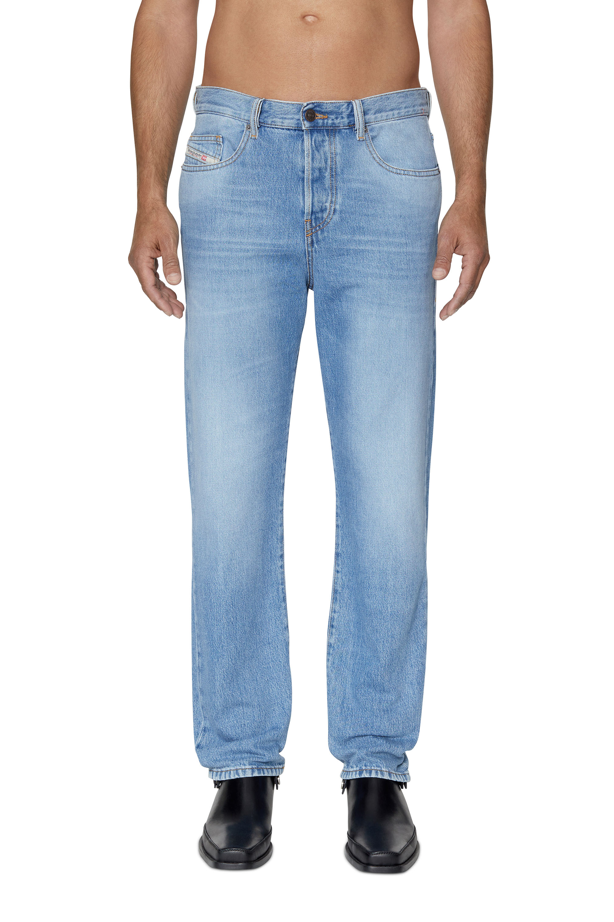 2020 D-VIKER 09C15 Straight Jeans, ミディアムブルー - ジーンズ