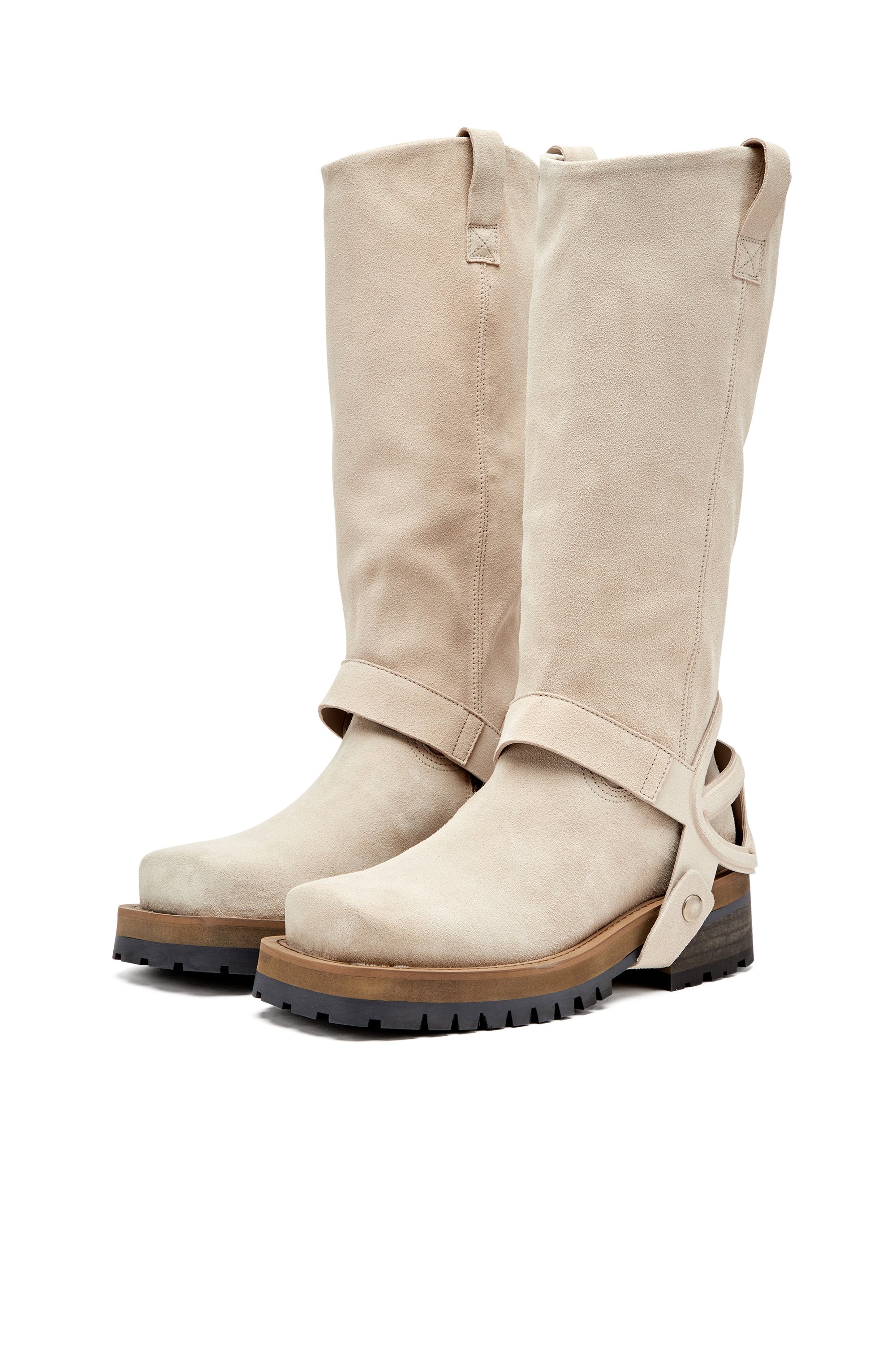 Diesel - D-TEXAN 2IN1 CH, Female's D-Texan-High and low Texan biker boot in ライトブラウン - 7