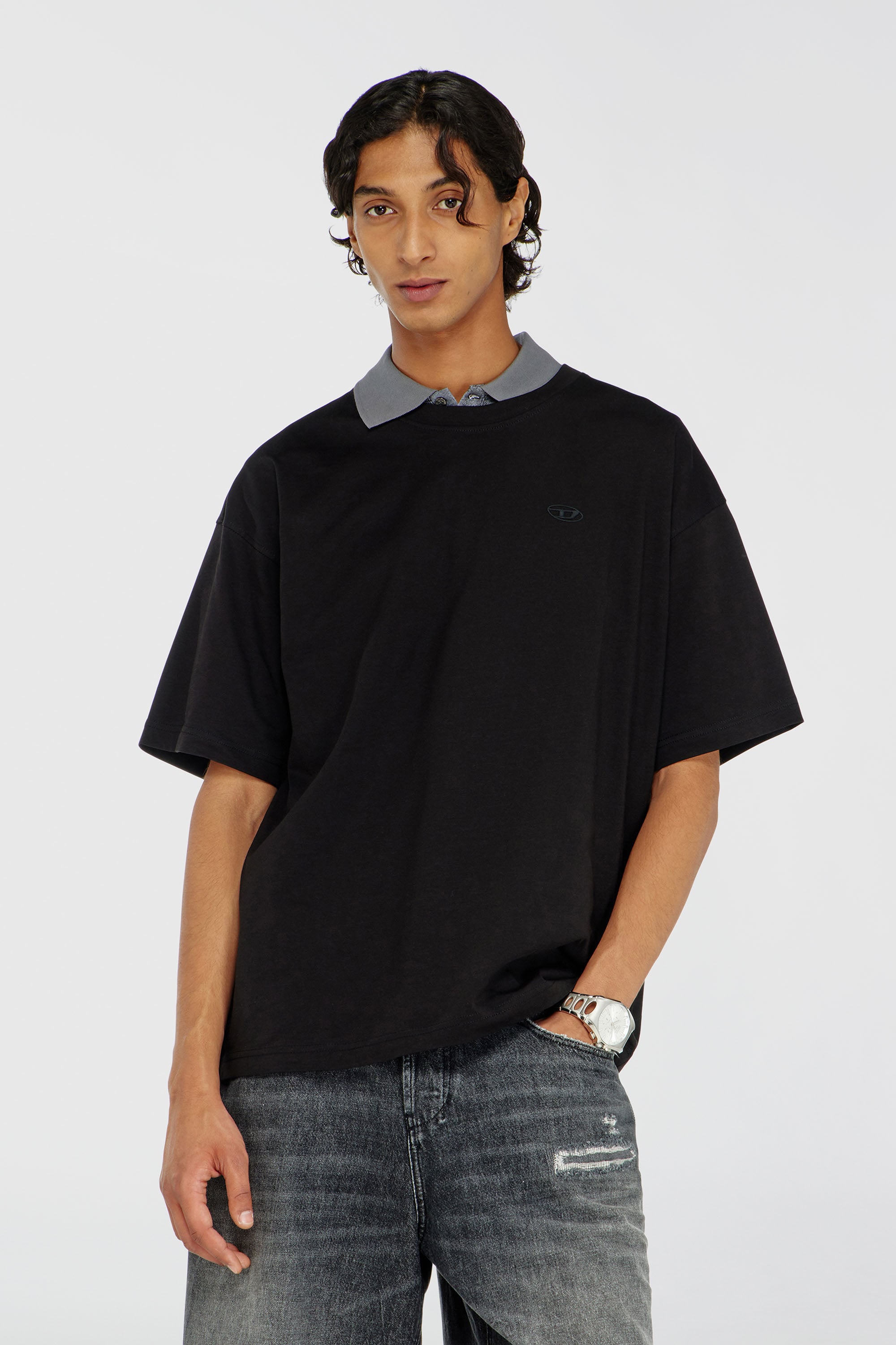 Diesel - T-BOXT-AA18, Male's Tシャツ in ブラック - 1