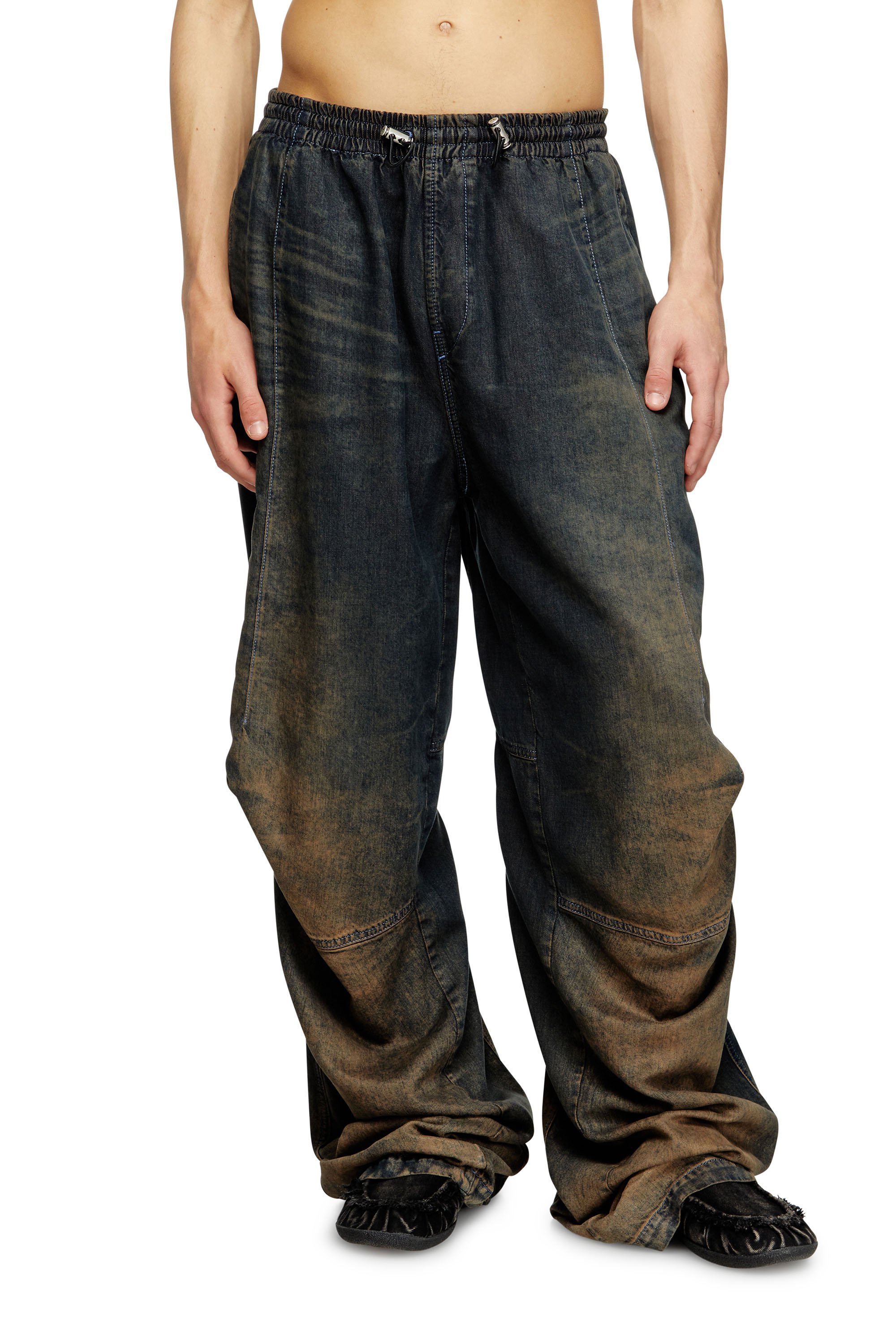 Diesel - Male's Relaxed Jeans D-Pari 068TF, ダークブルー - 1