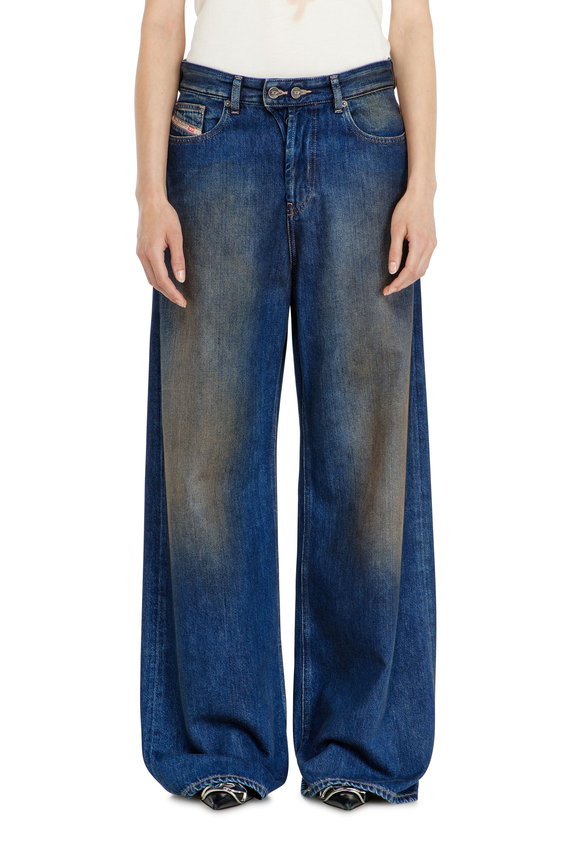 Diesel - Female's Relaxed Jeans 1996 D-Sire 09P47, ダークブルー - 4