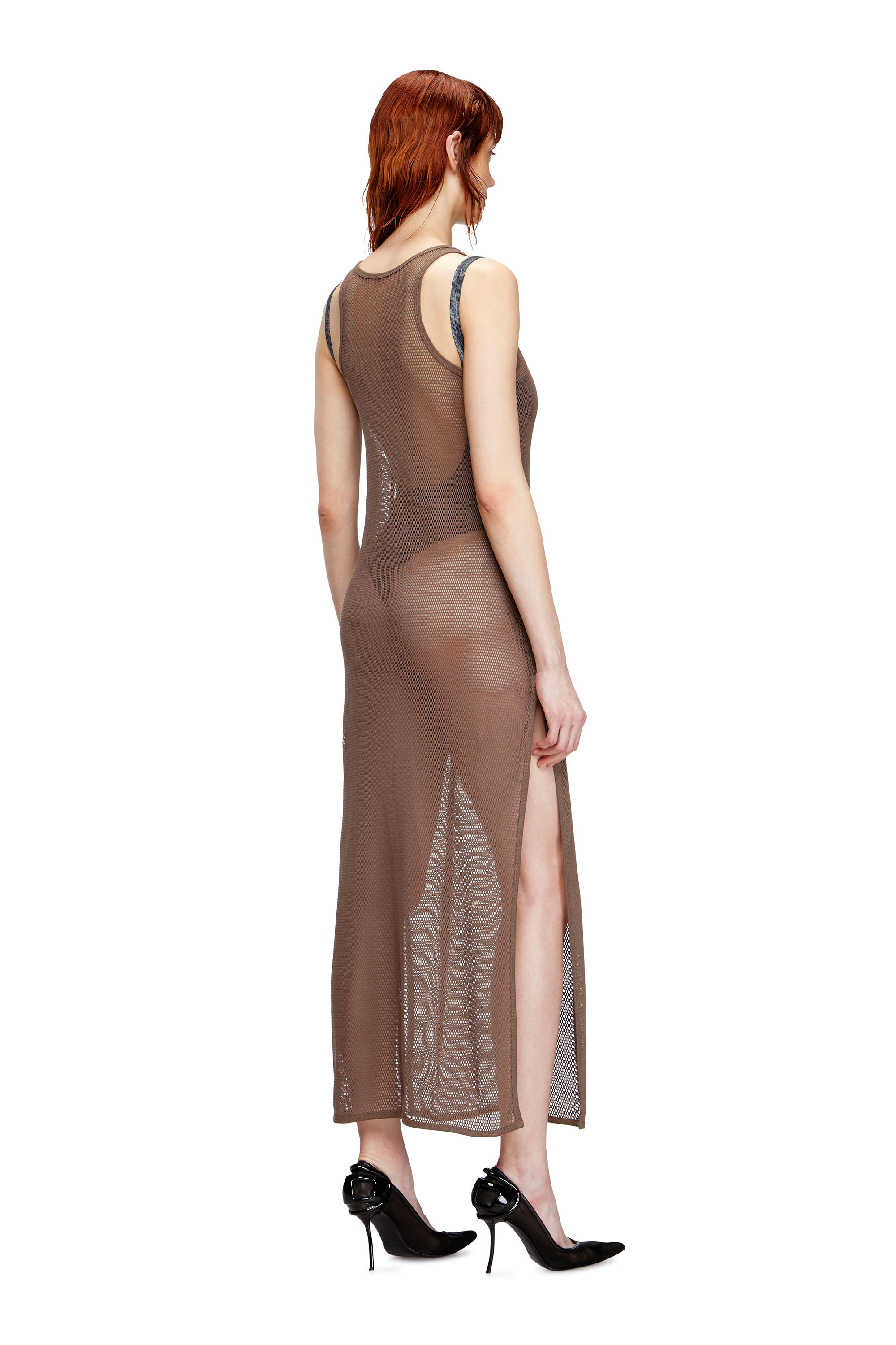 Diesel - JENNIFER-UTLT, Female's メッシュドレス in ブラウン - 1