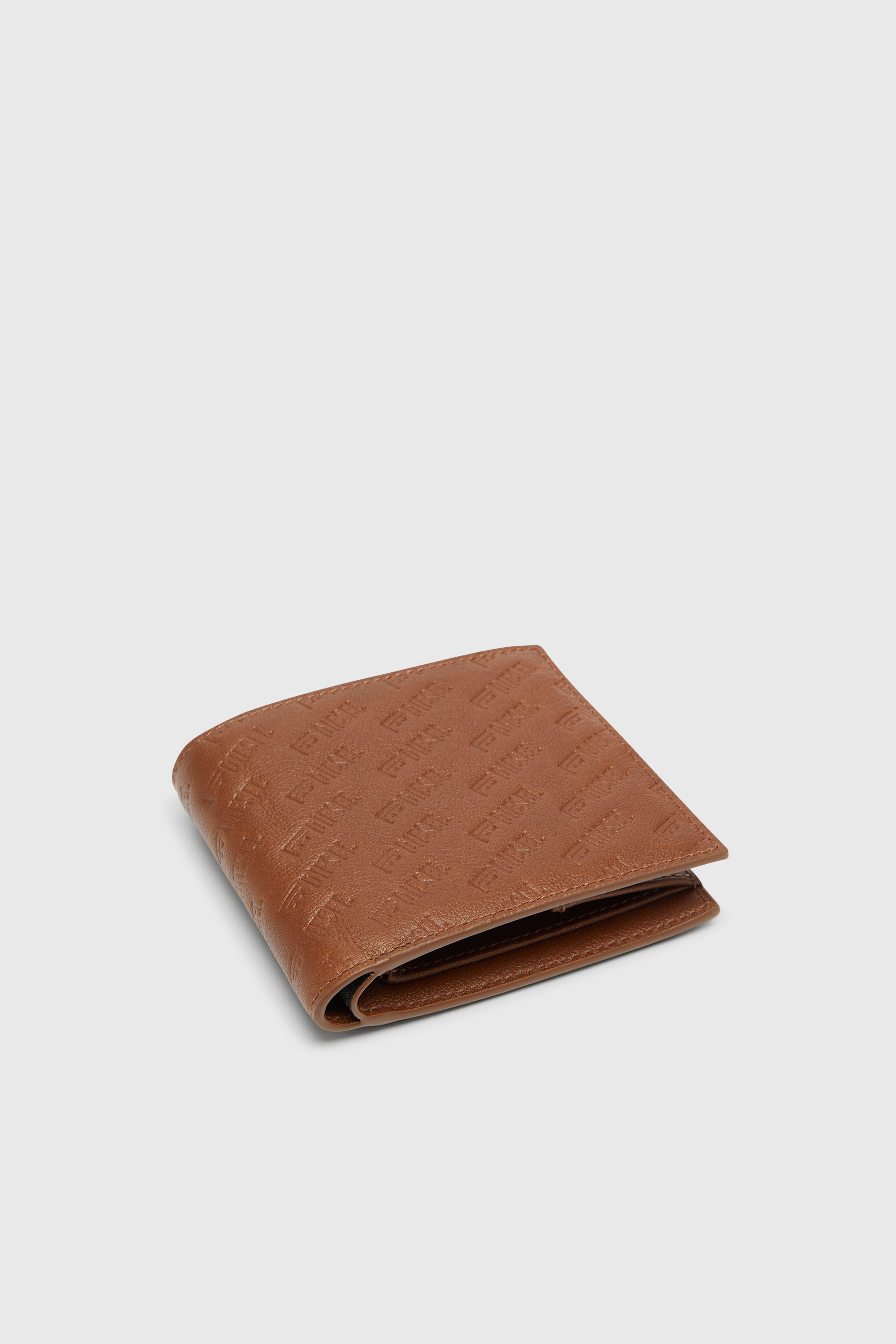 Diesel - MONOGRAM BI-FOLD COIN S 3D, Male's 二つ折りウォレット in ブラウン - 4
