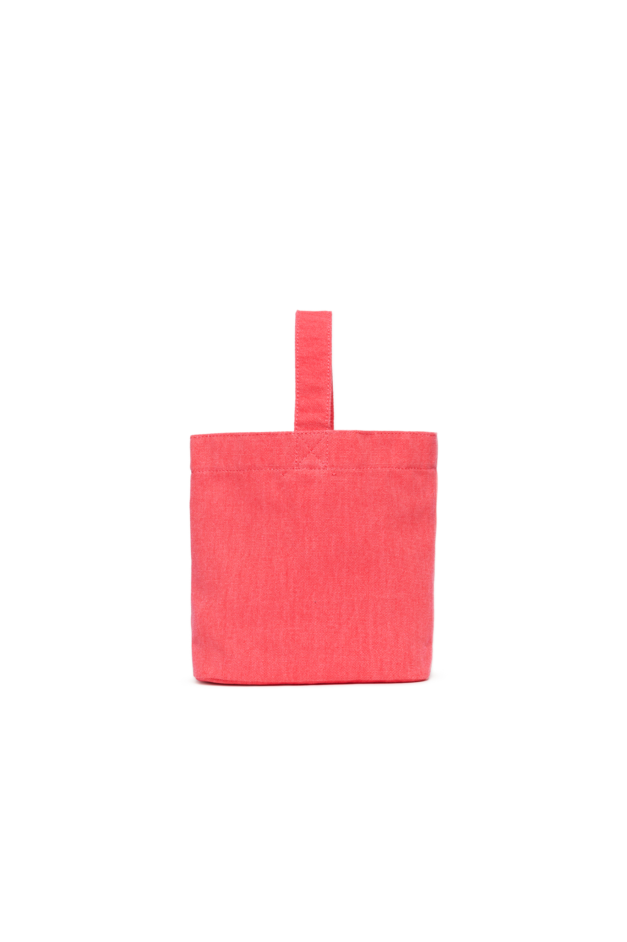 Diesel - WMATTIS, Female's Canvas bucket bag with Oval D embroidery in ピンク / ホワイト - 2
