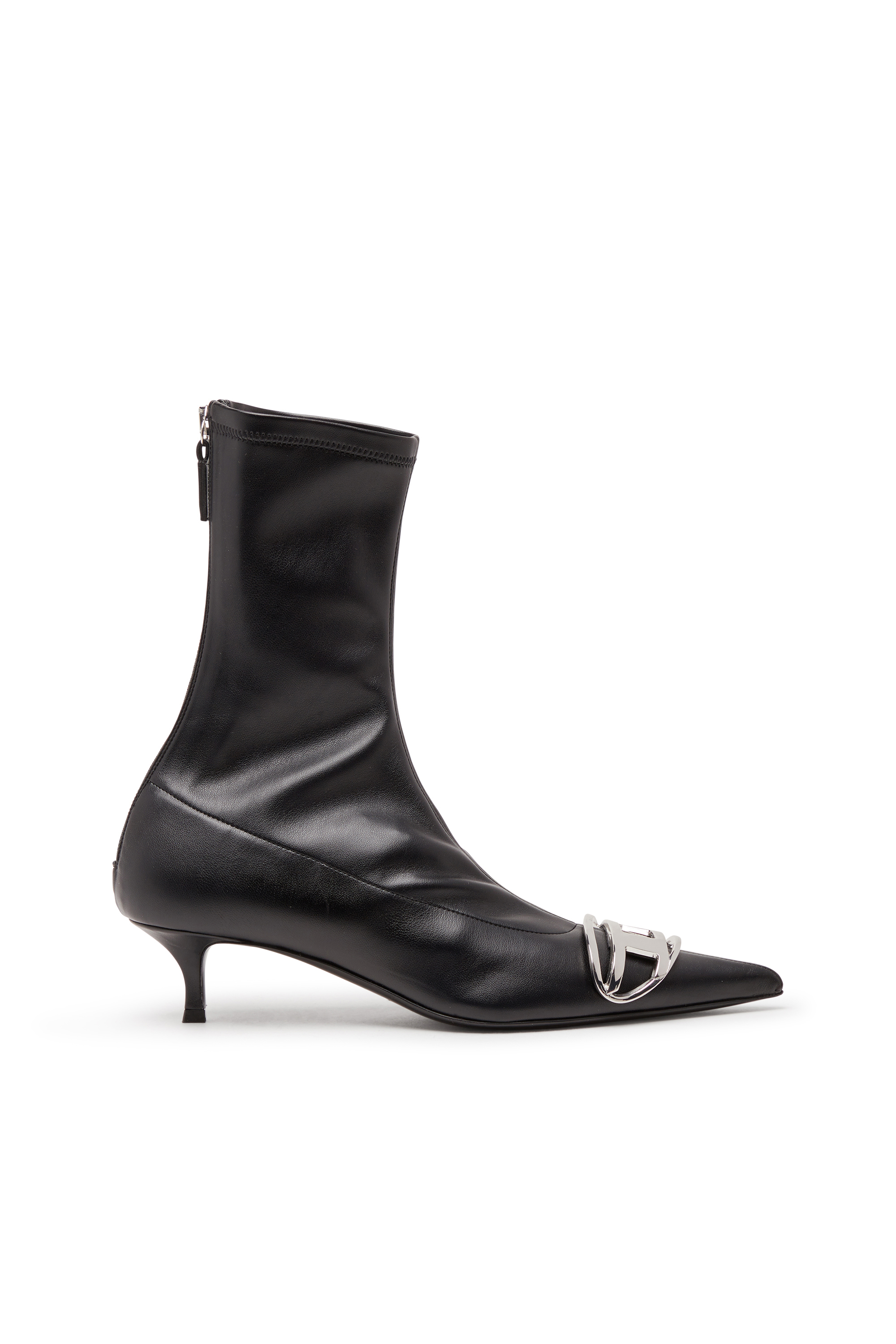 D-VENUS KITTIE BT, ブラック Diesel - D-VENUS KITTIE BT, Female's D-Venus-Sock boot with Oval D plaque in ブラック - 1