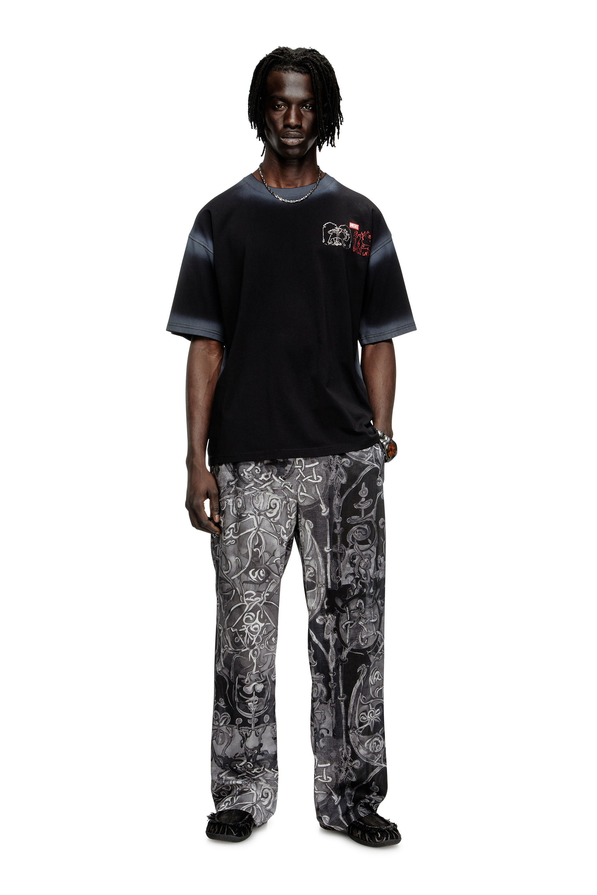 Diesel - T-BOXT-T10, Male's T-shirt with sword print in null - 2